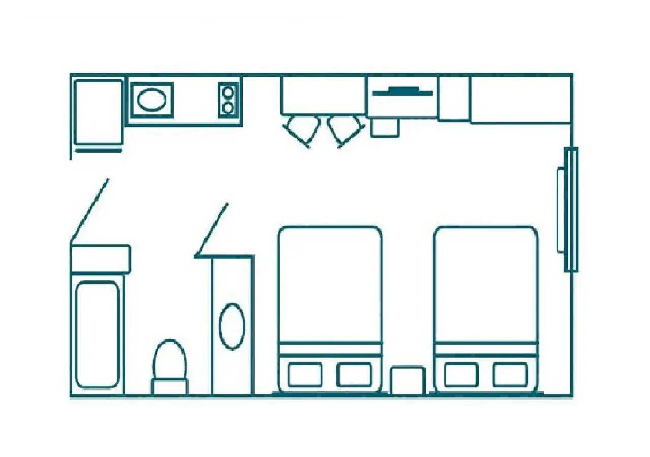 Floor Plan in WoodSpring Suites Jacksonville I-295 East