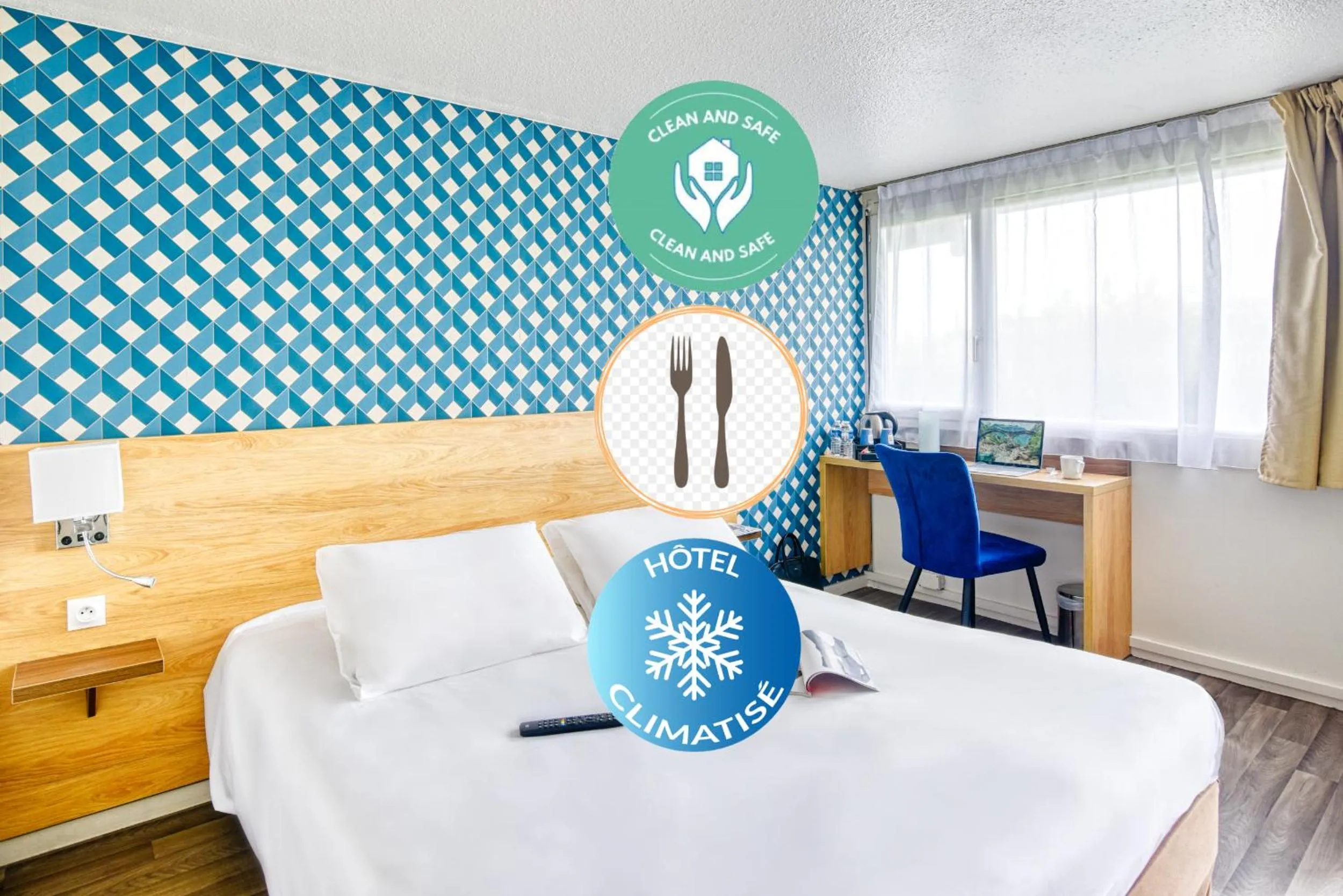 Bedroom, Bed in Kyriad Montauban Sud - Albasud