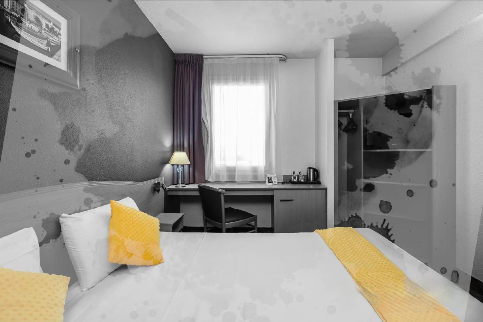 Bedroom, Bed in The Originals City, Hôtel L'Hippocampe, Sète Balaruc-le-Vieux