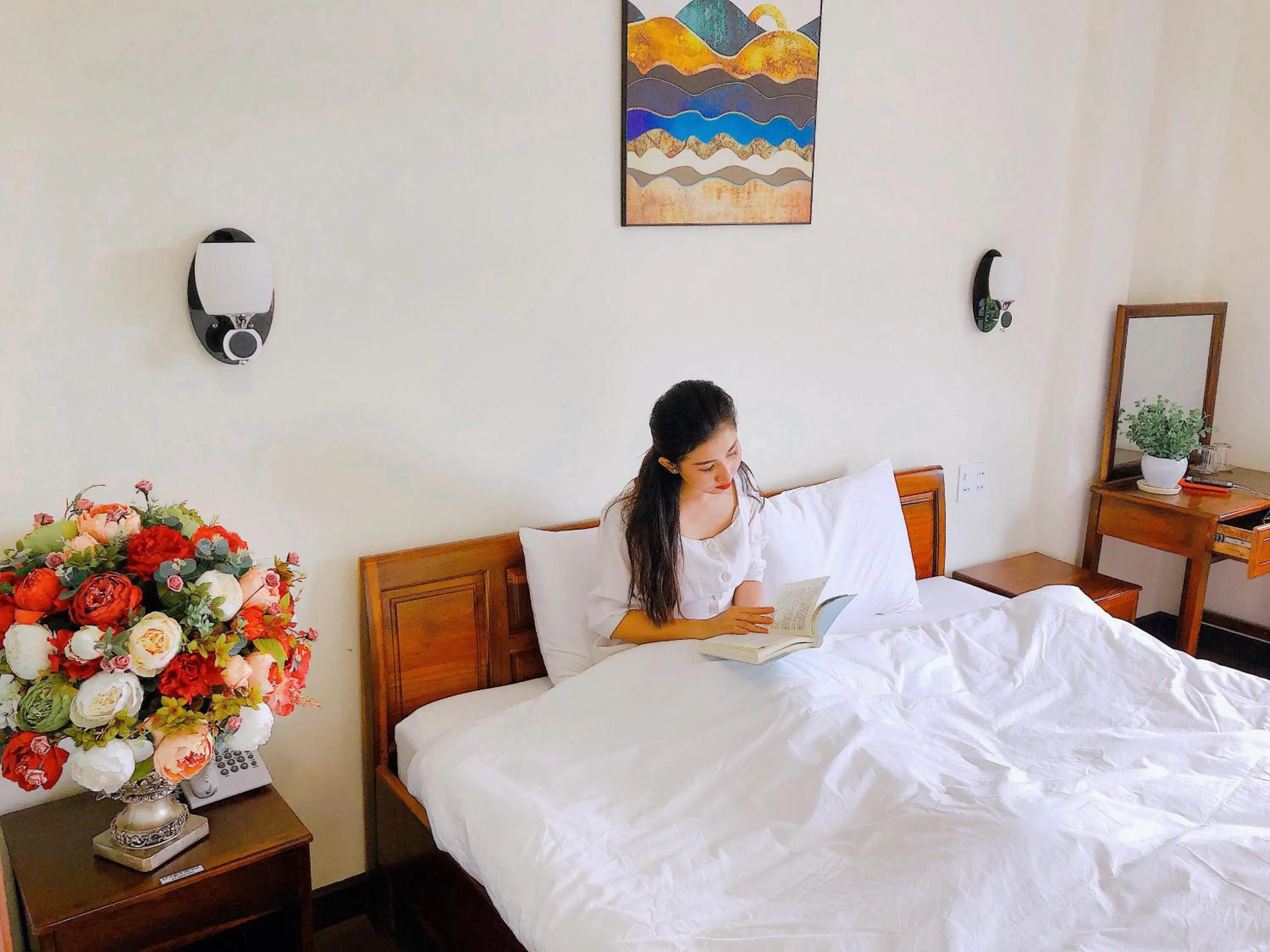 Bed in Le Grey Dalat Hotel