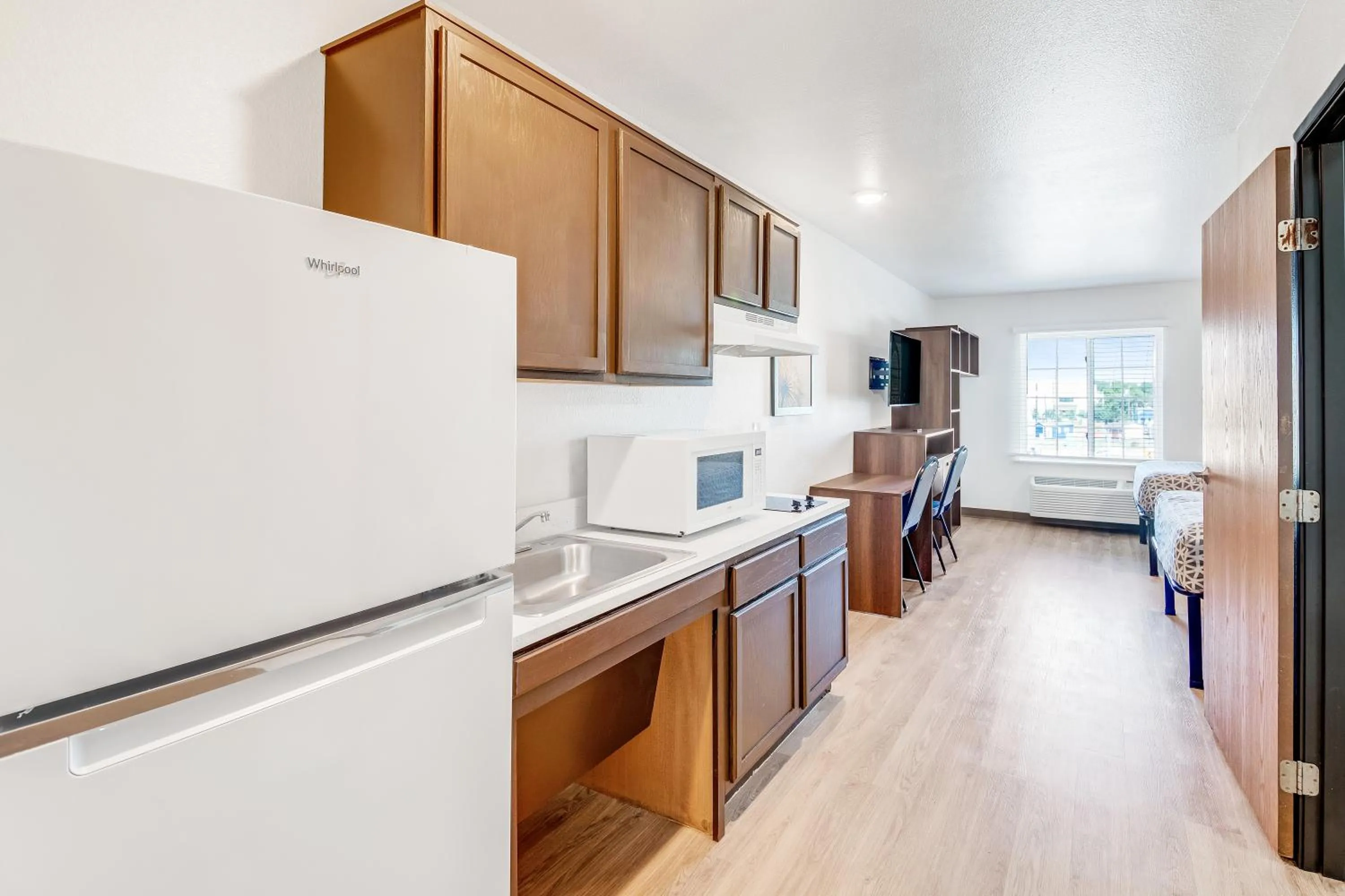 kitchen in WoodSpring Suites Austin North I-35