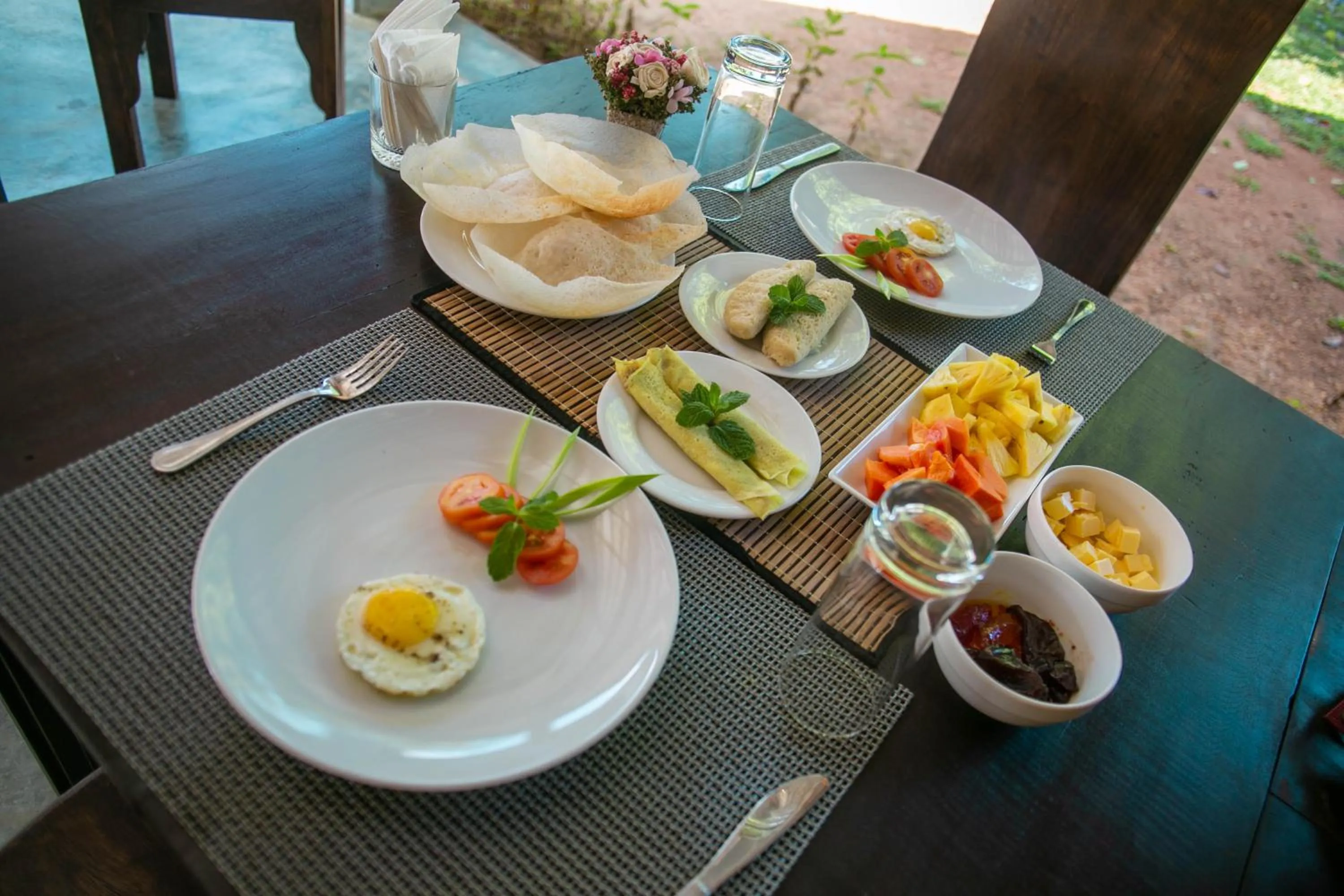 Asian breakfast in Royal Rock Sigiriya