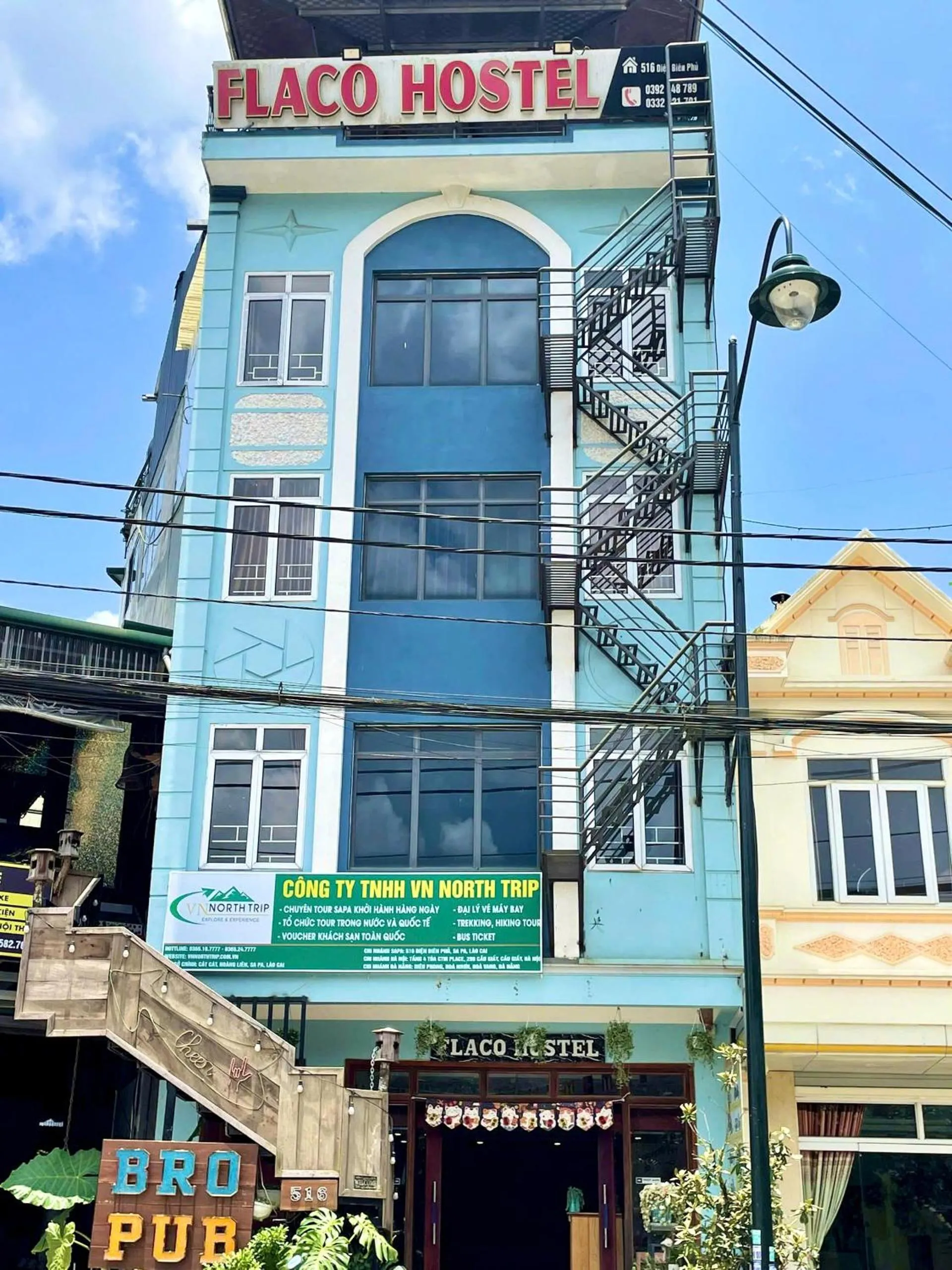 Property building in Flaco Hostel Sapa