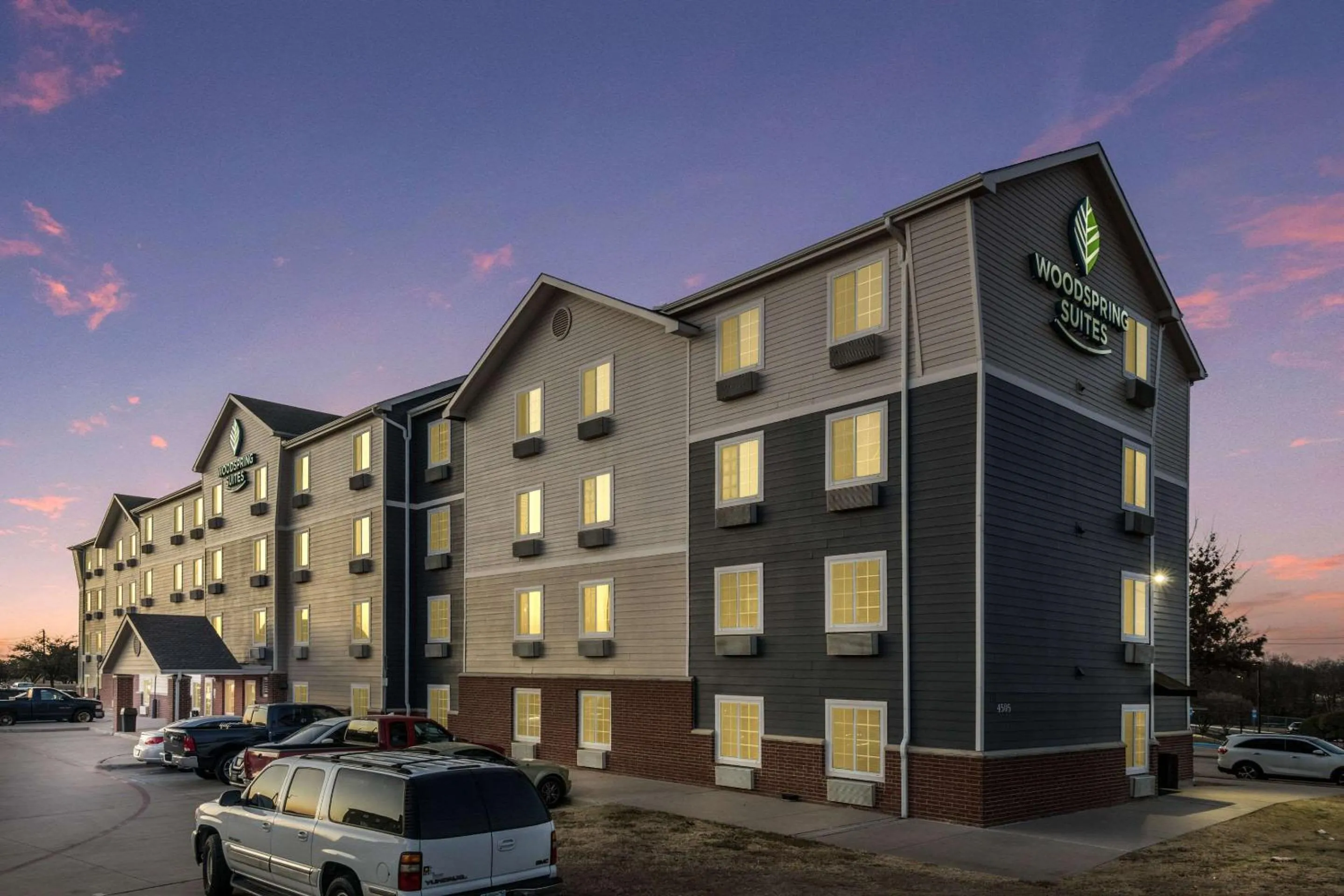 Property building in WoodSpring Suites Denton