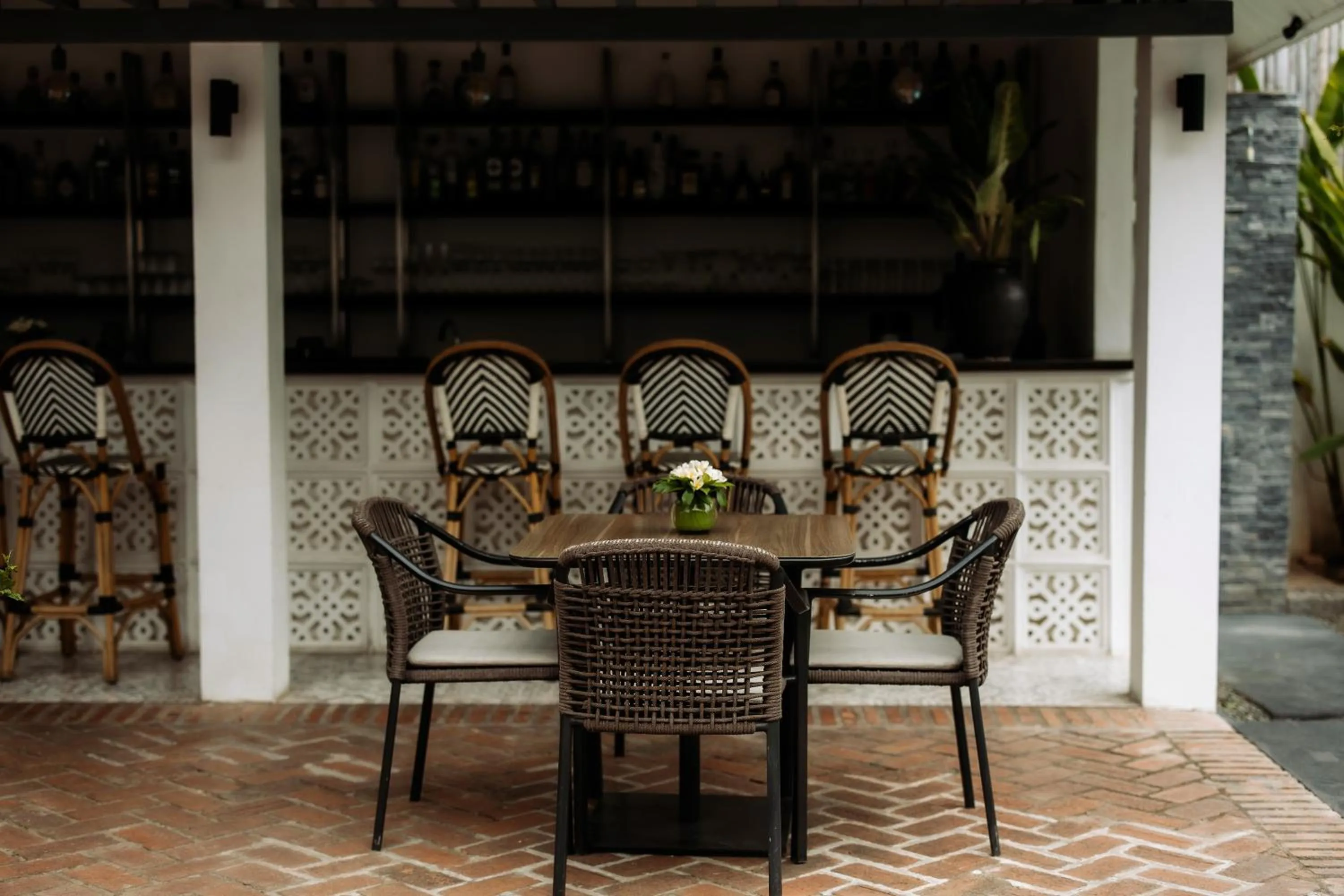 Patio in Souphattra Hotel Luang Prabang