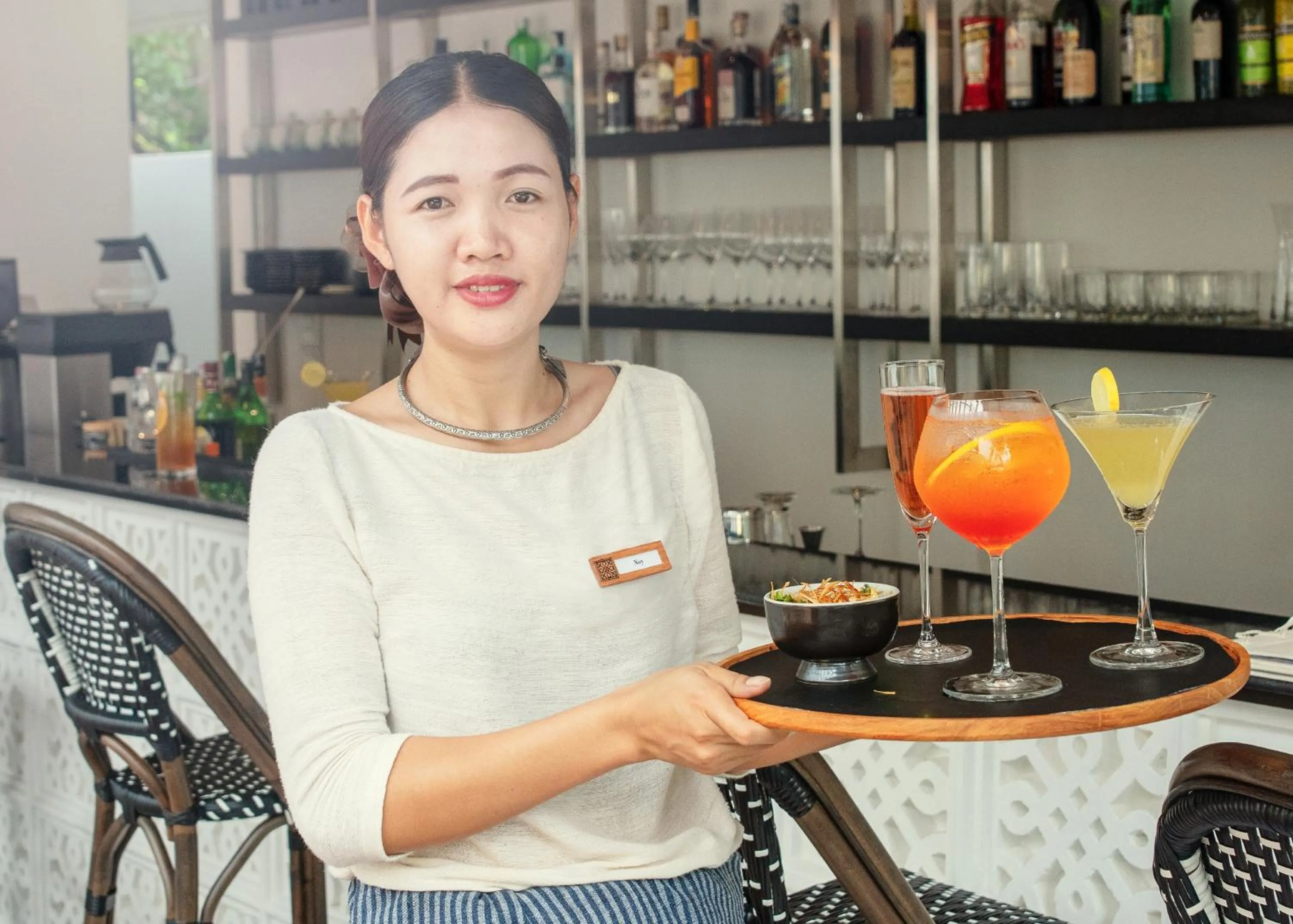 Lounge or bar in Souphattra Hotel Luang Prabang