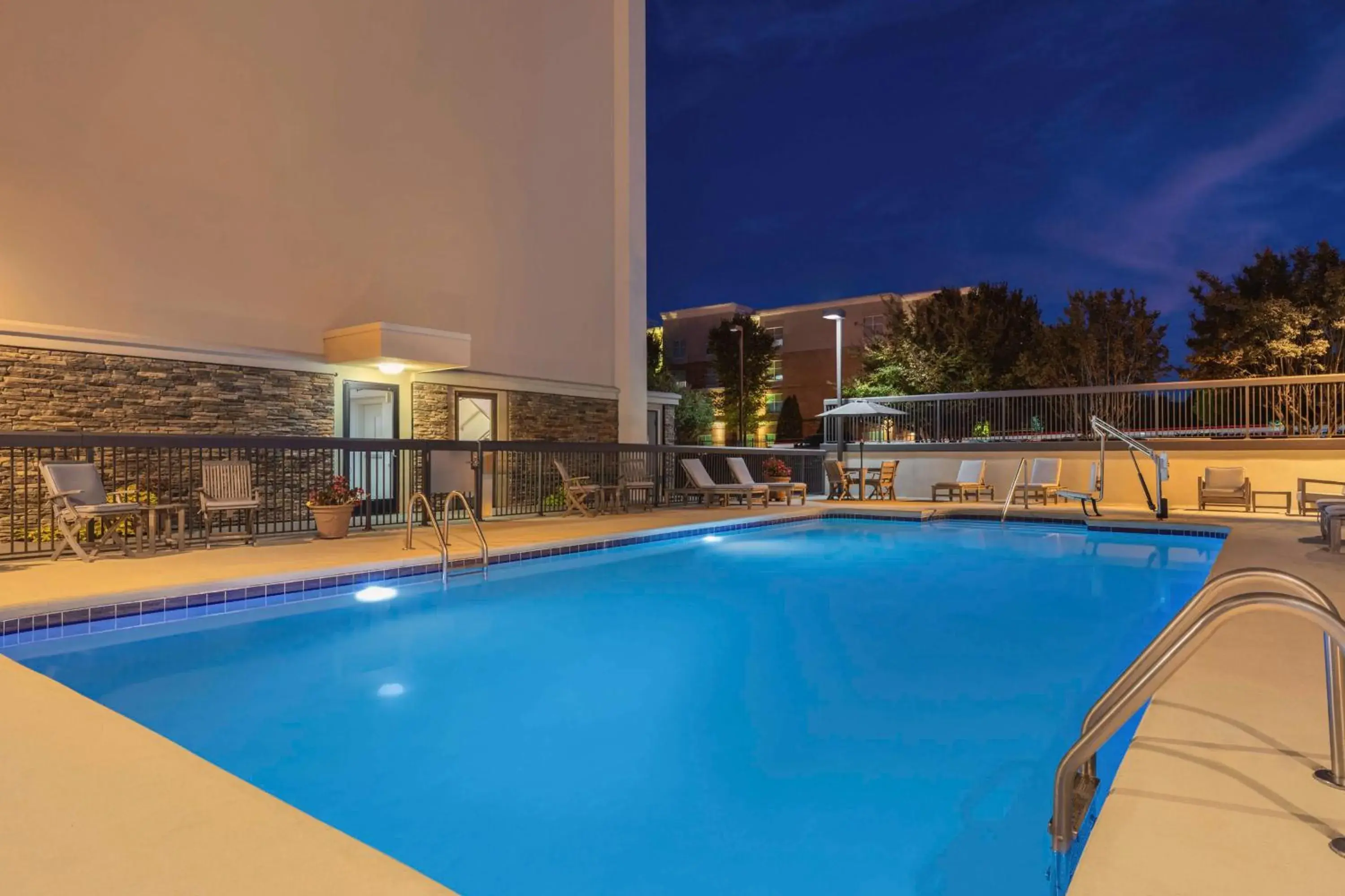 Pool view in Hampton Inn Charlottesville Pool view in Hampton Inn Charlottesville