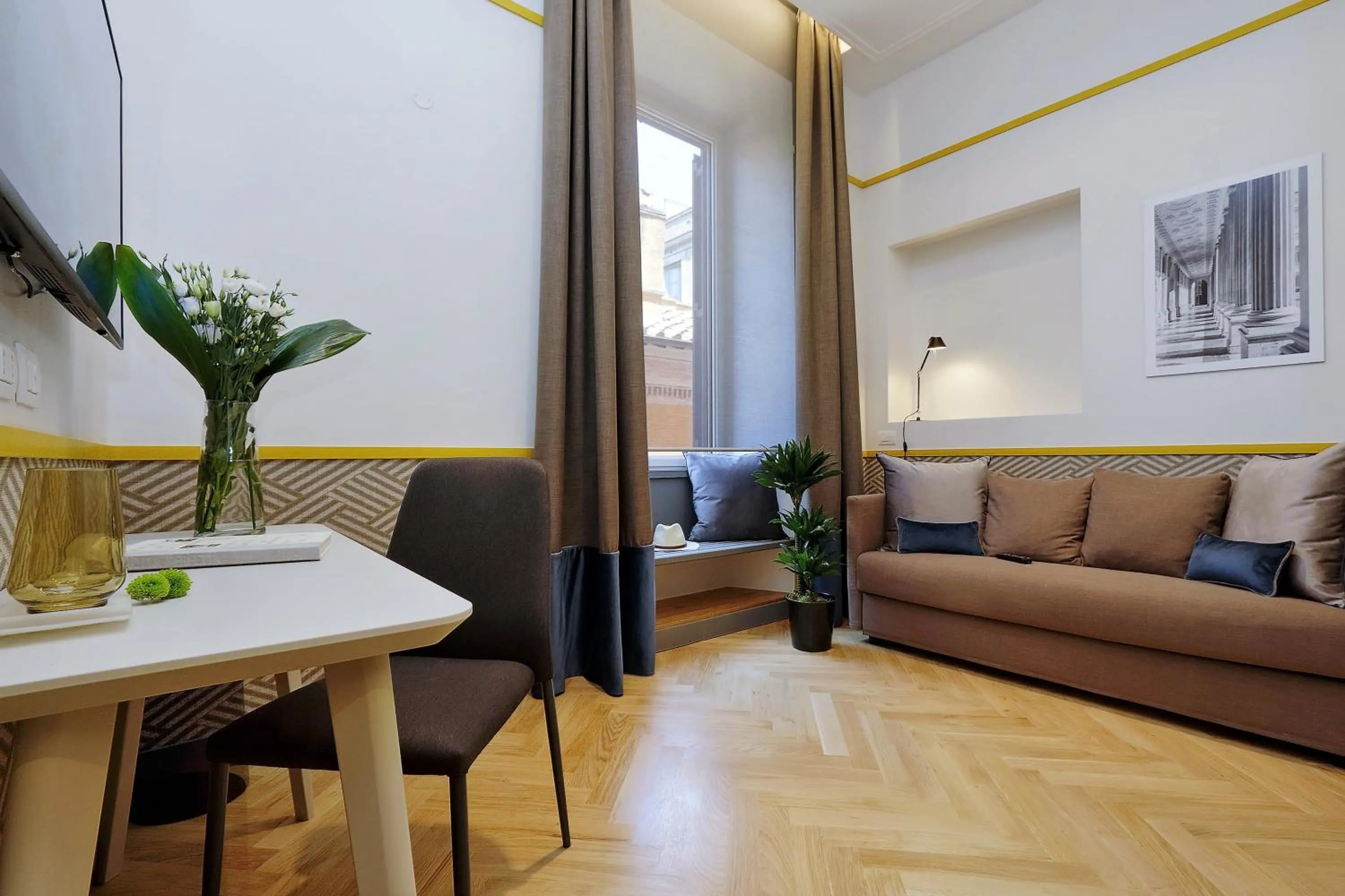 Living room in Roma Five Suites