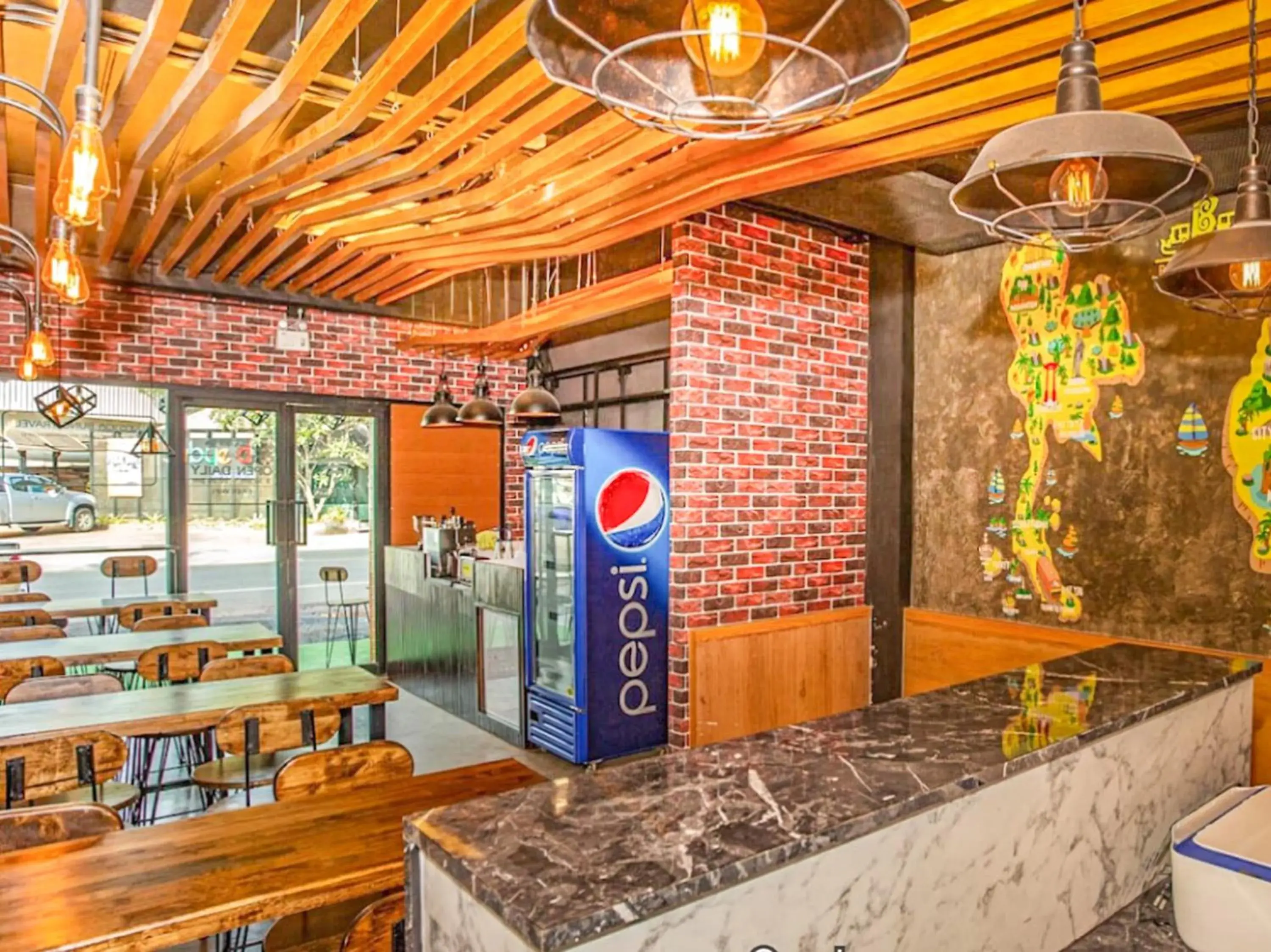 Restaurant/places to eat in Sleepbox Hostel Suratthani Restaurant/places to eat in Sleepbox Hostel Suratthani