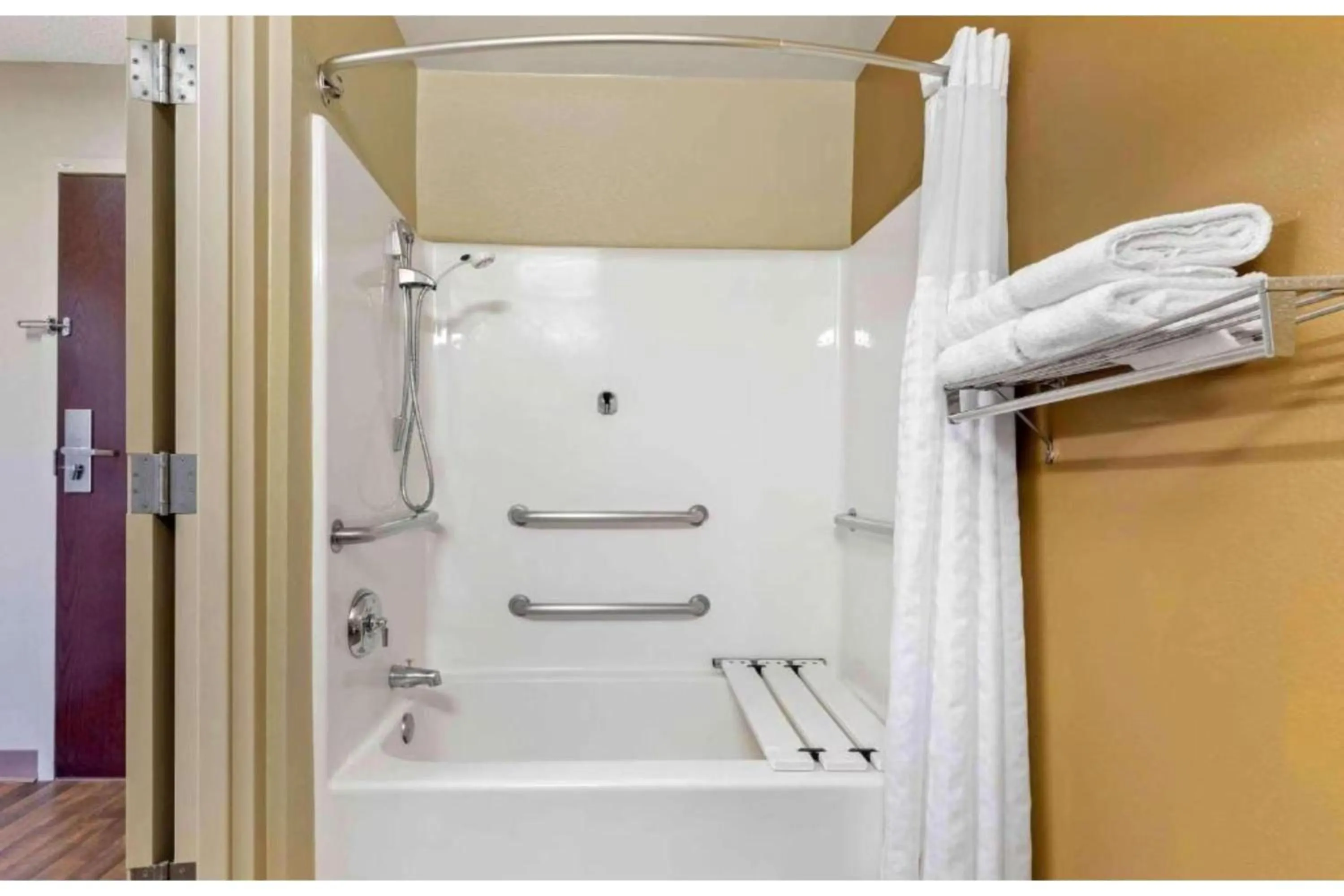 Bathroom in Studio 6 Extended Stay Rochester Greece NY