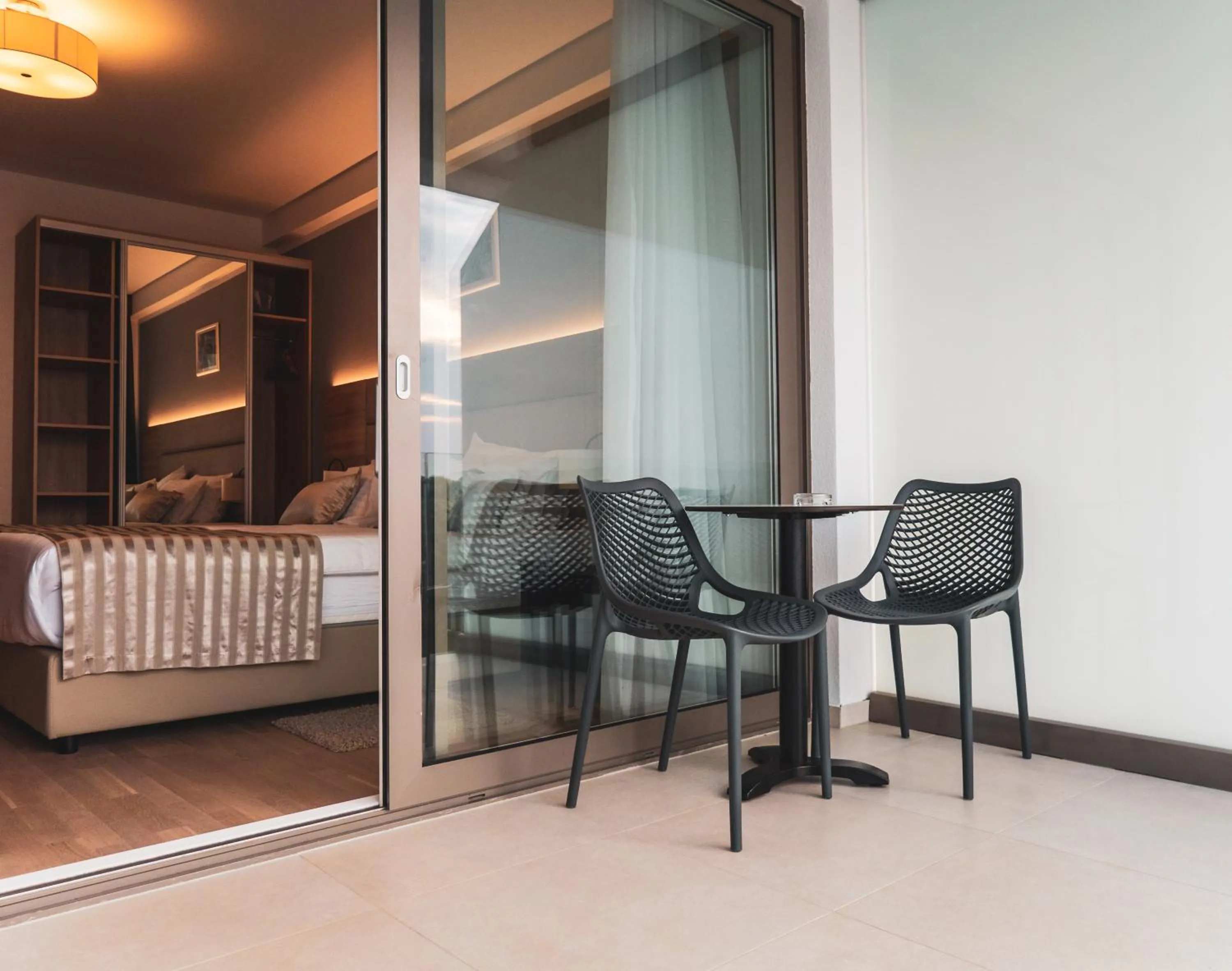 Balcony/Terrace in Kaneo beach hotel Novalja