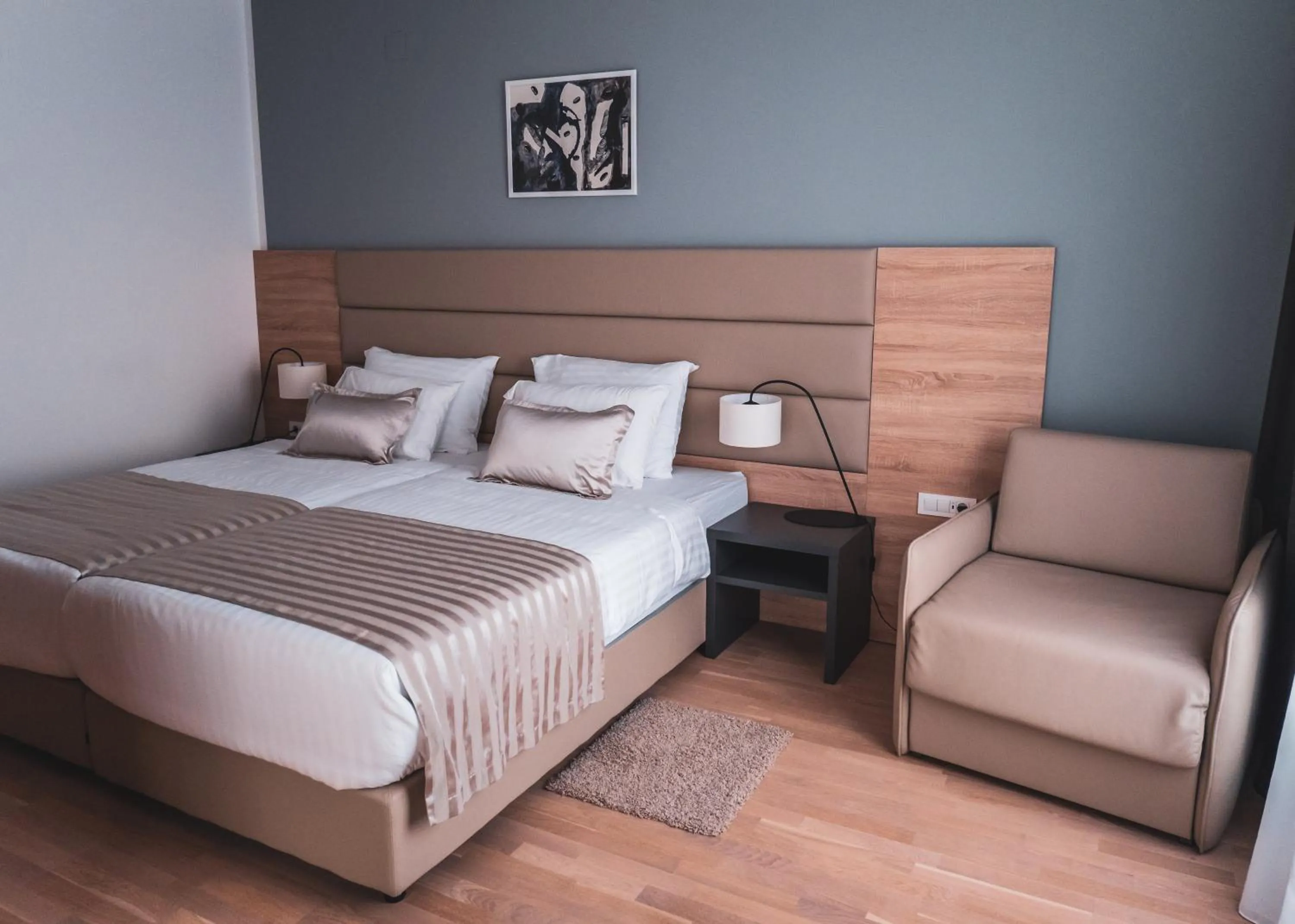 Bed in Kaneo beach hotel Novalja