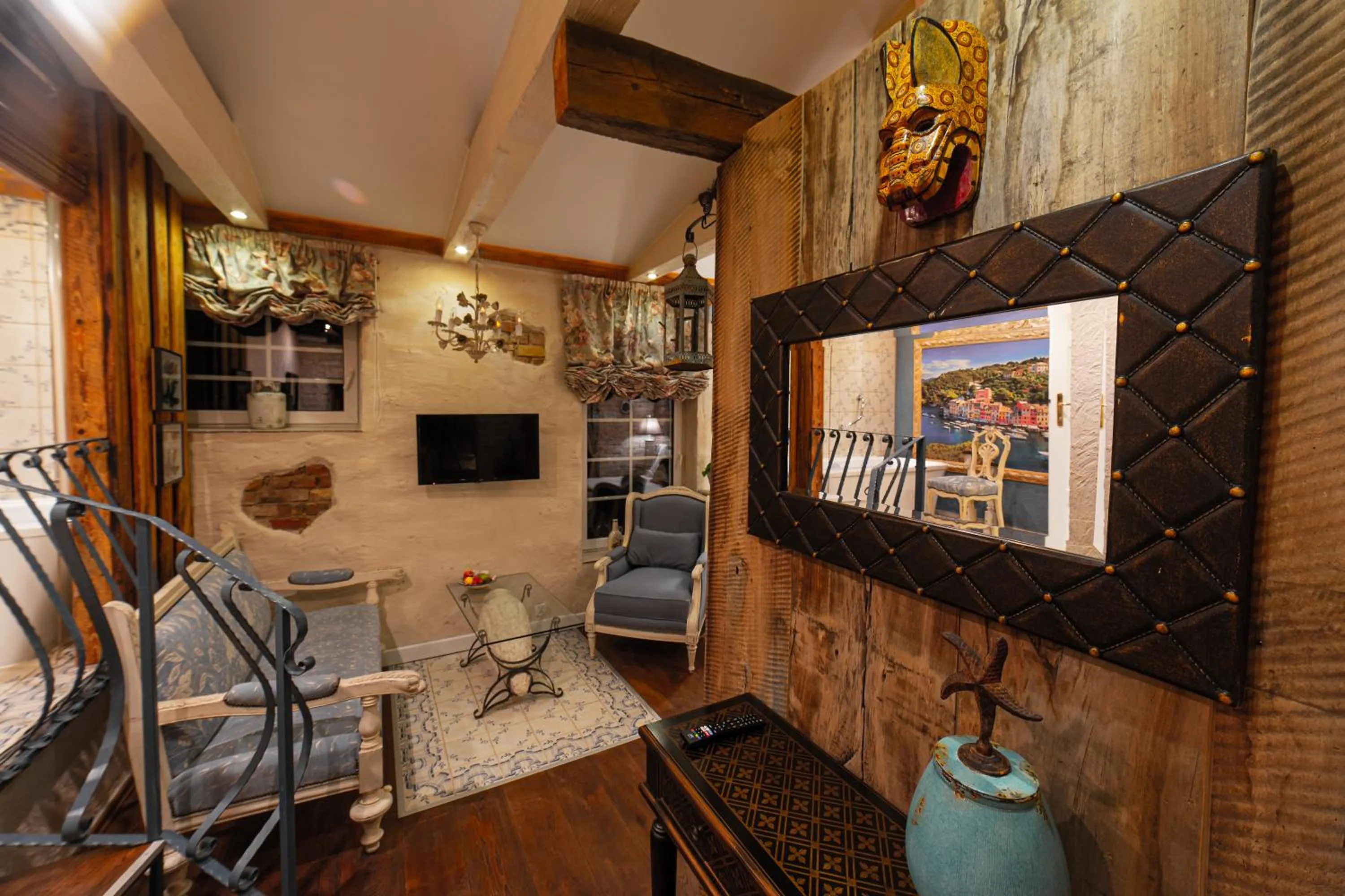 Seating area in Paul's Fantasia Boutique Suites