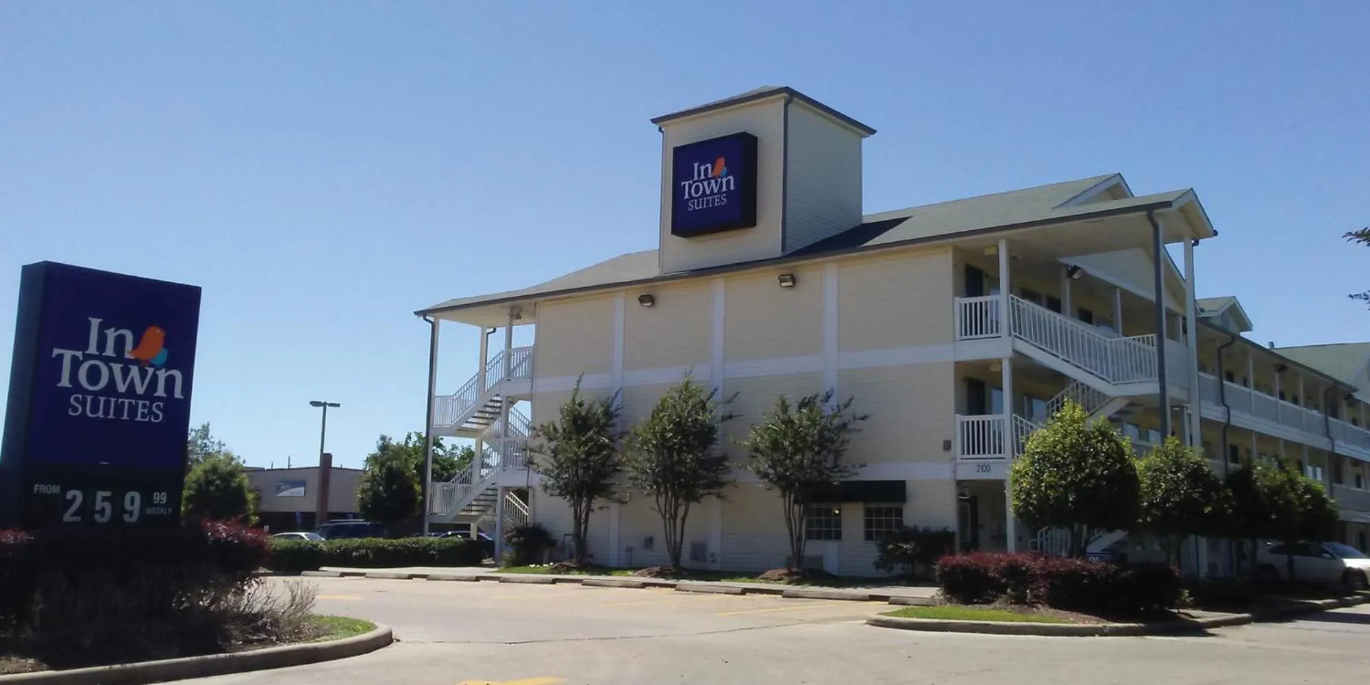 Facade/entrance in InTown Suites Extended Stay Houston TX - Westchase