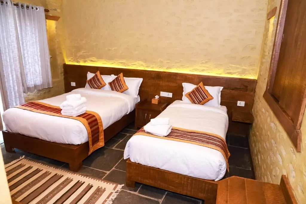 Double or Twin Room with Garden View - single occupancy in Pumdikot Mountain Lodge