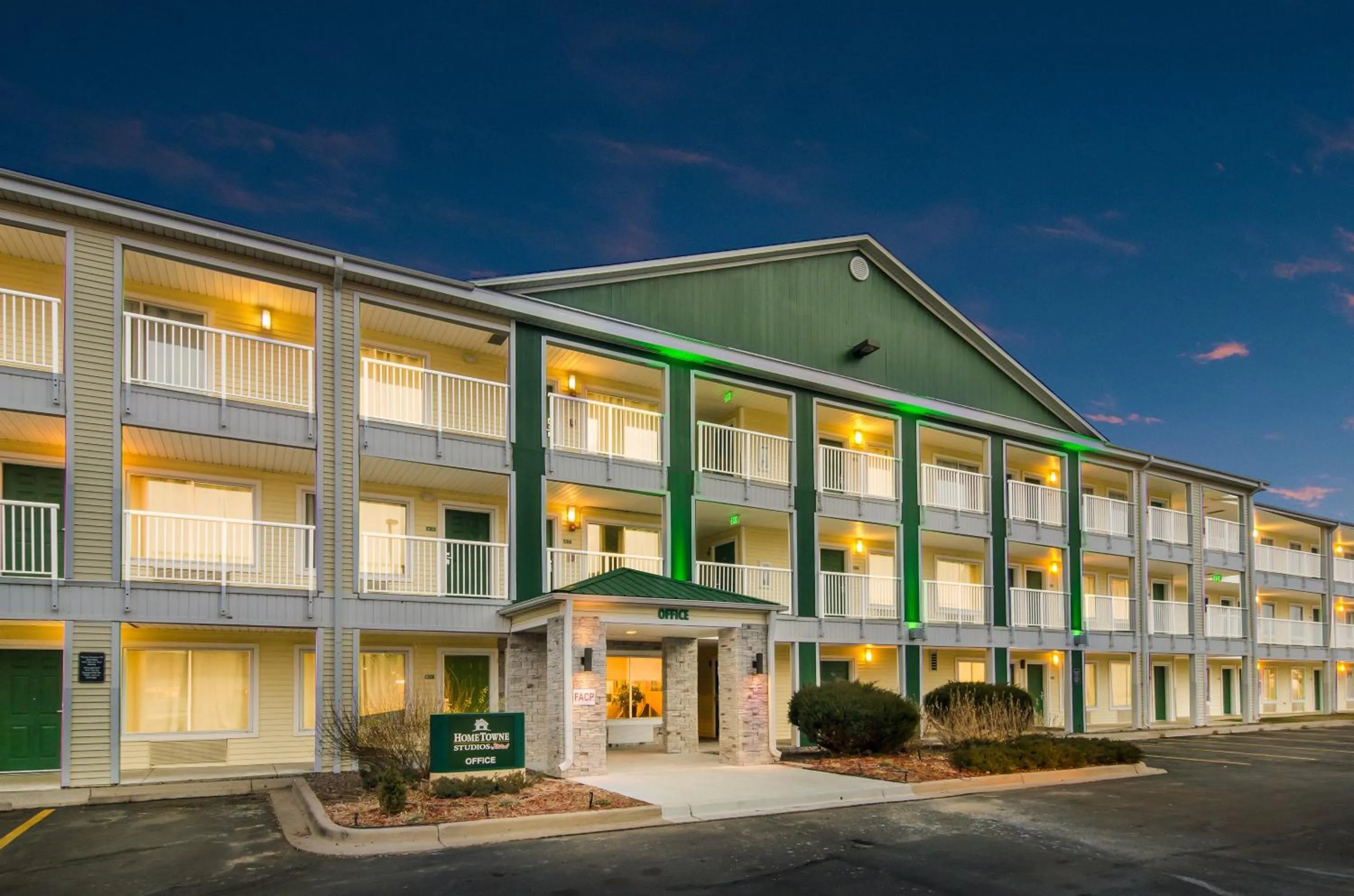 Property building in HomeTowne Studios by Red Roof Denver - Glendale/ Cherry Creek