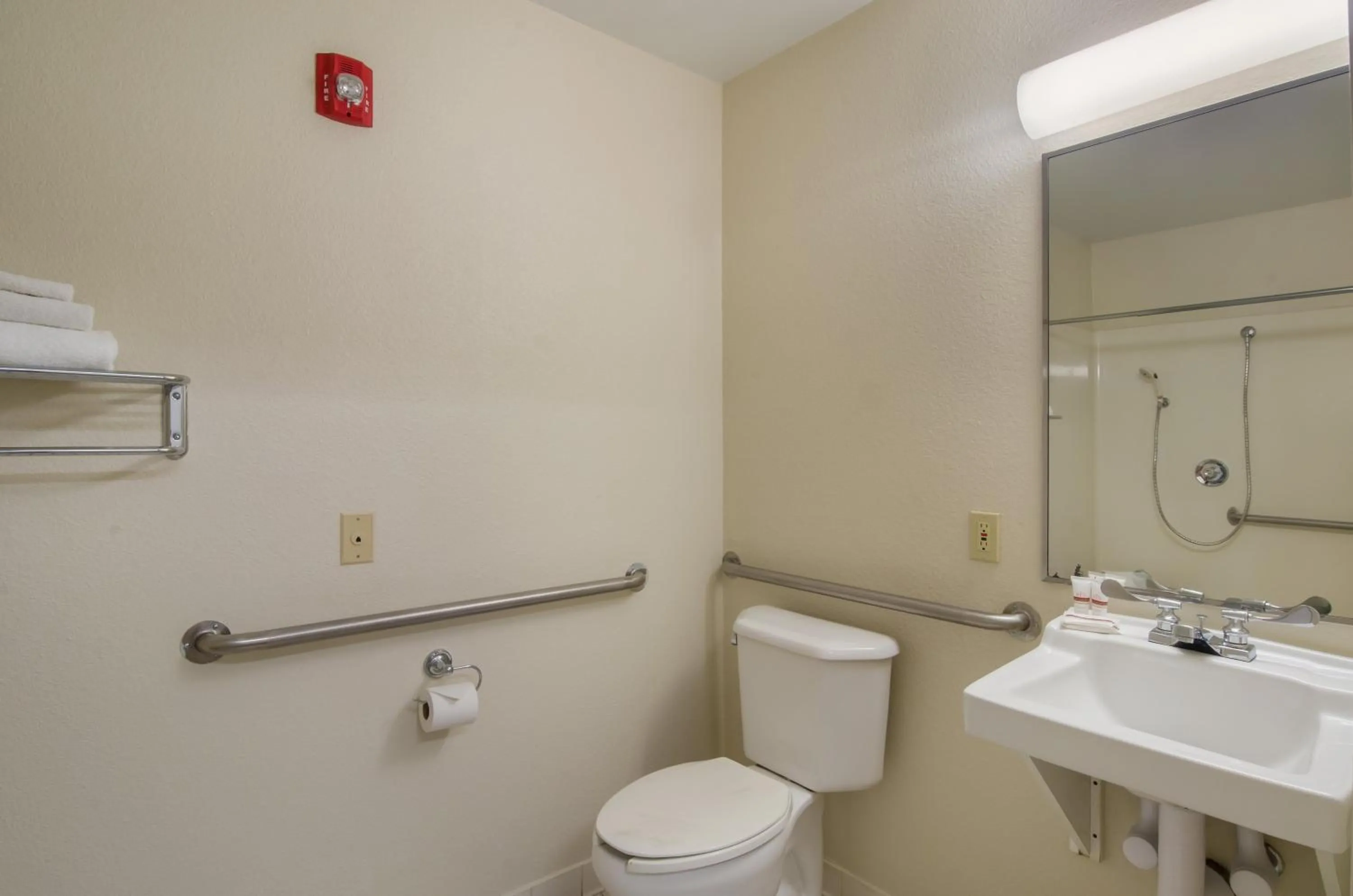 Bathroom in HomeTowne Studios by Red Roof Denver - Glendale/ Cherry Creek