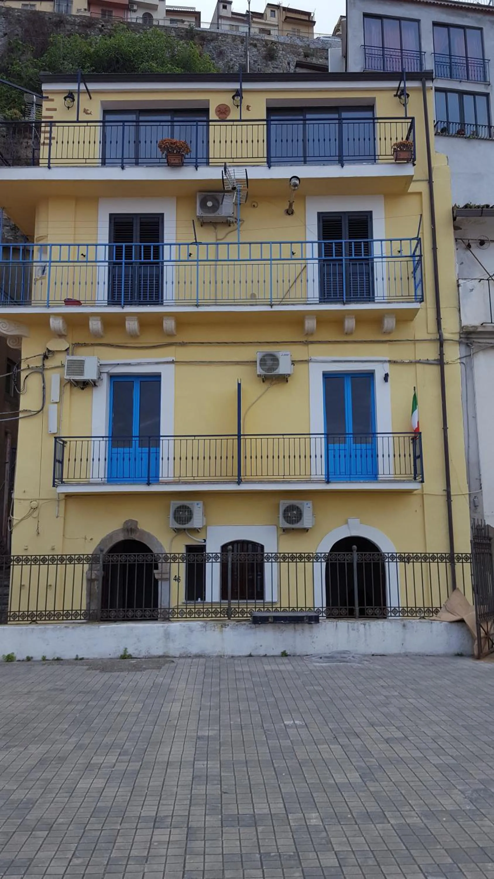 Property building in seaside room