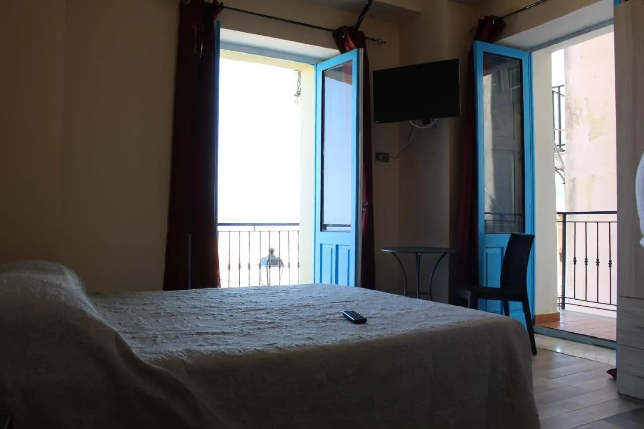 Bed in seaside room