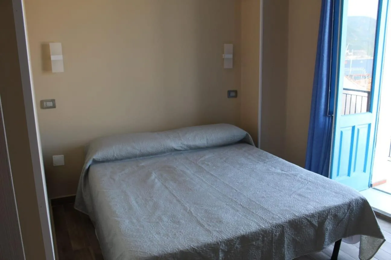 Bed in seaside room
