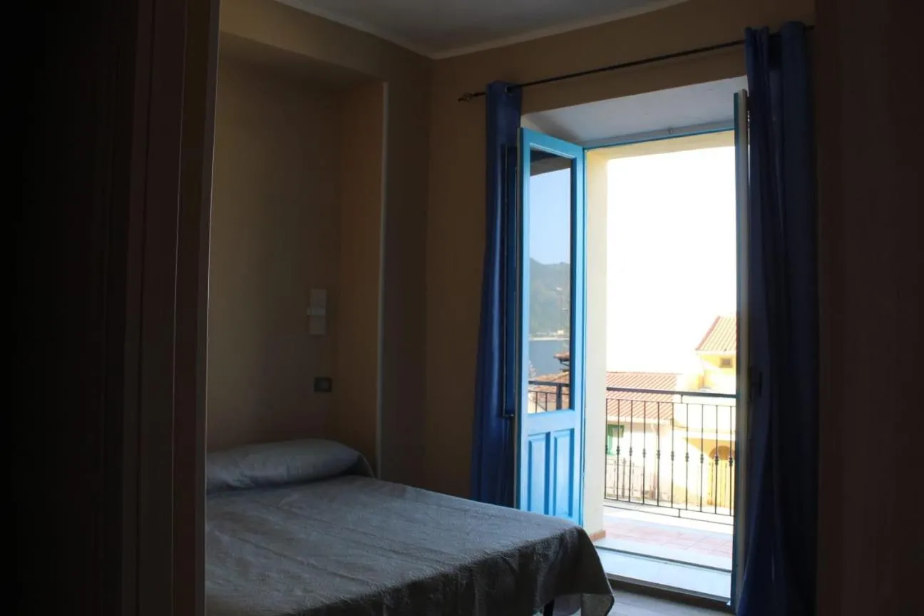 Bed in seaside room