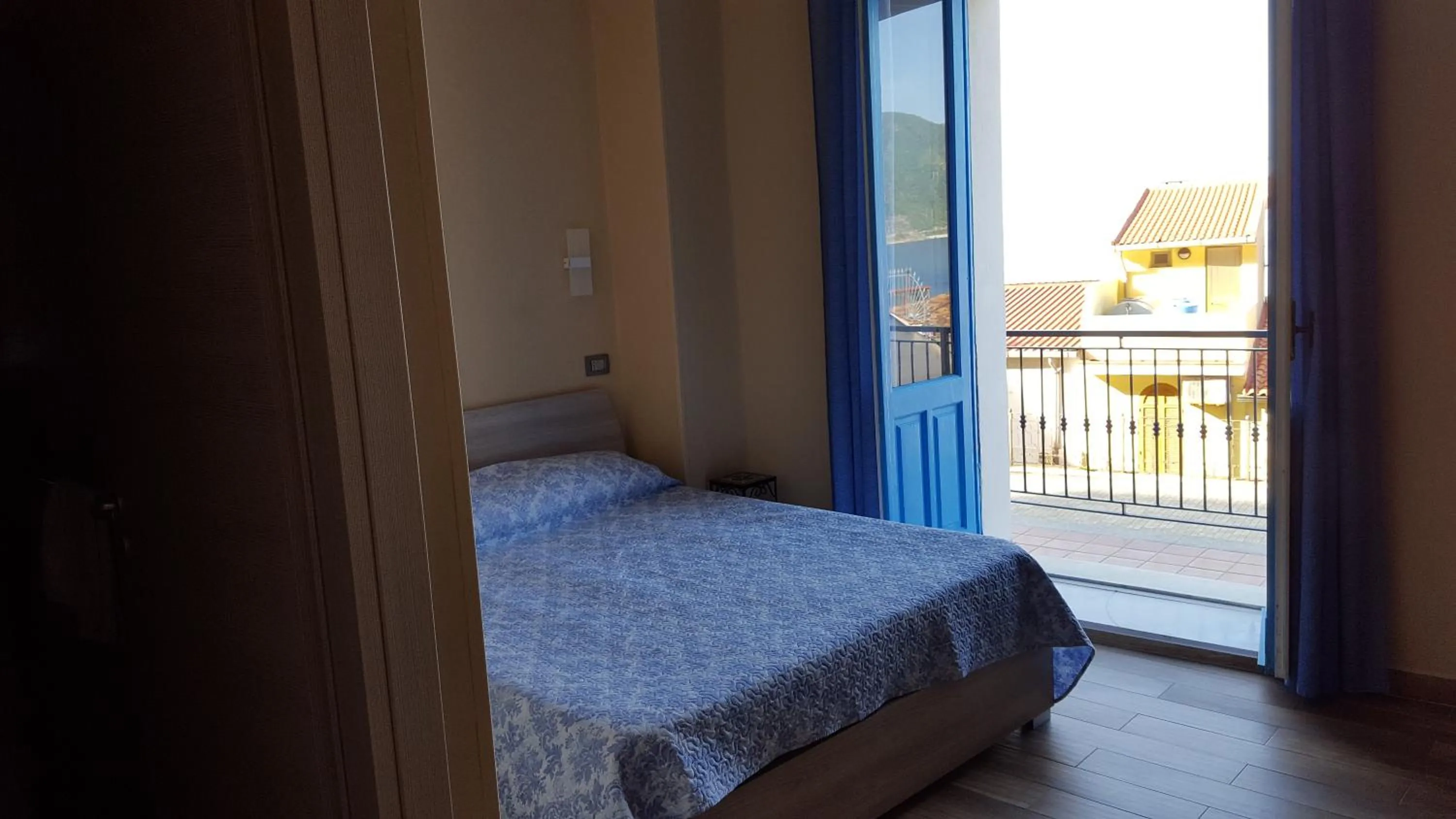 Bed in seaside room