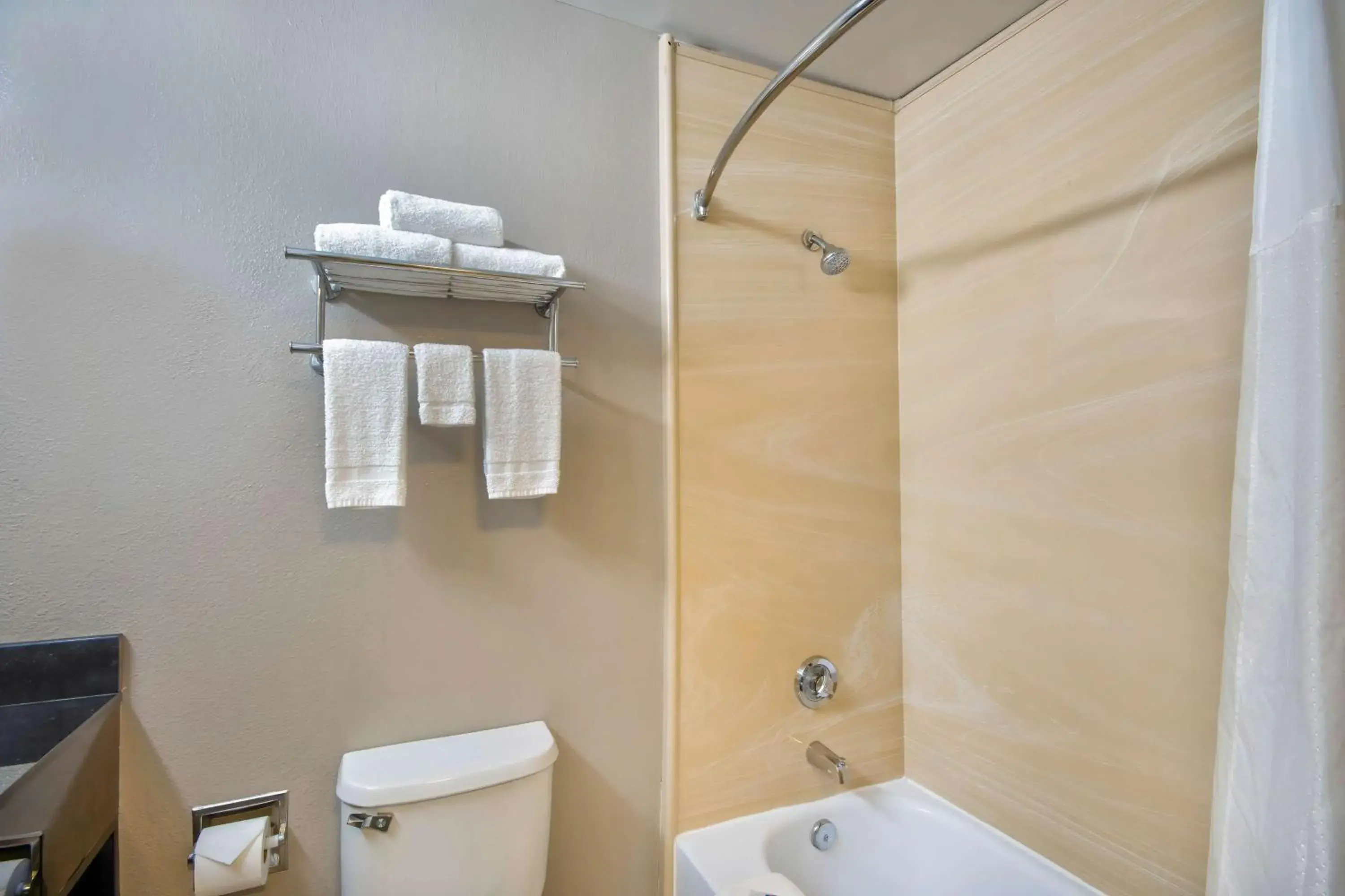 Bathroom in Studio 6-San Antonio, TX - Medical Center Bathroom in Studio 6-San Antonio, TX - Medical Center