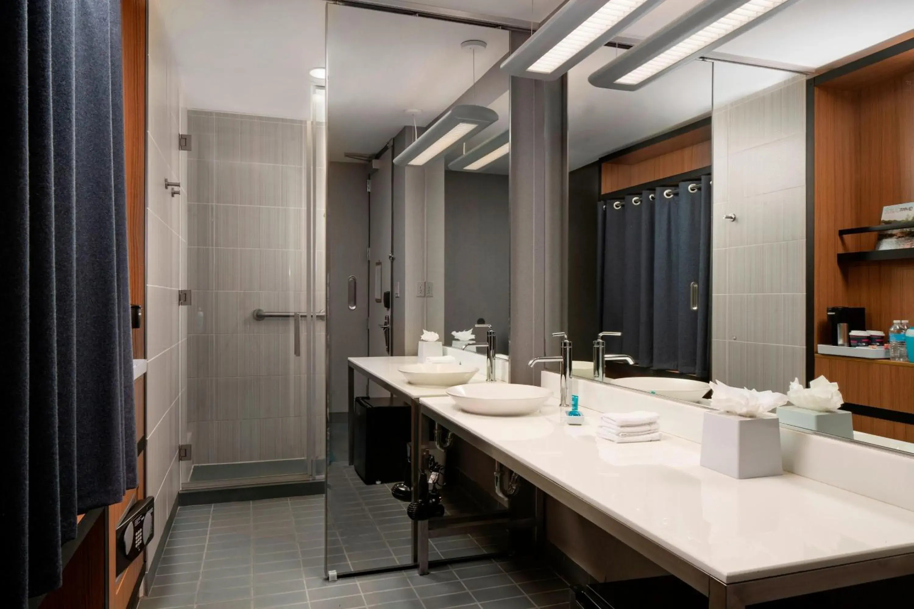 Queen Room with Two Queen Beds and Roll-in Shower - Mobility and Hearing Accessible in Aloft Hotel Rogers Bentonville Queen Room with Two Queen Beds and Roll-in Shower - Mobility and Hearing Accessible in Aloft Hotel Rogers Bentonville