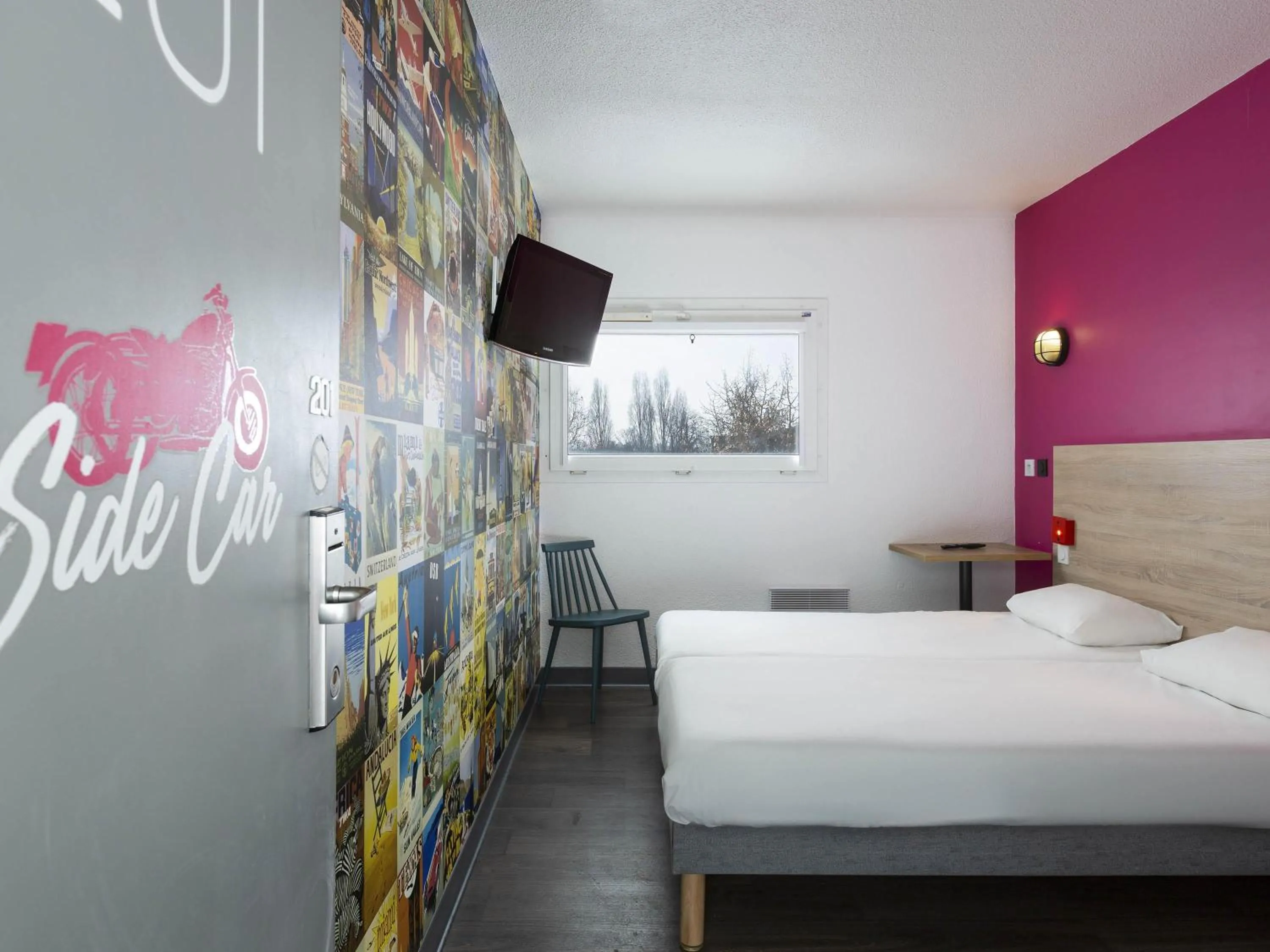 Bedroom, Bed in hôtel F1 Strasbourg Sud La Vigie