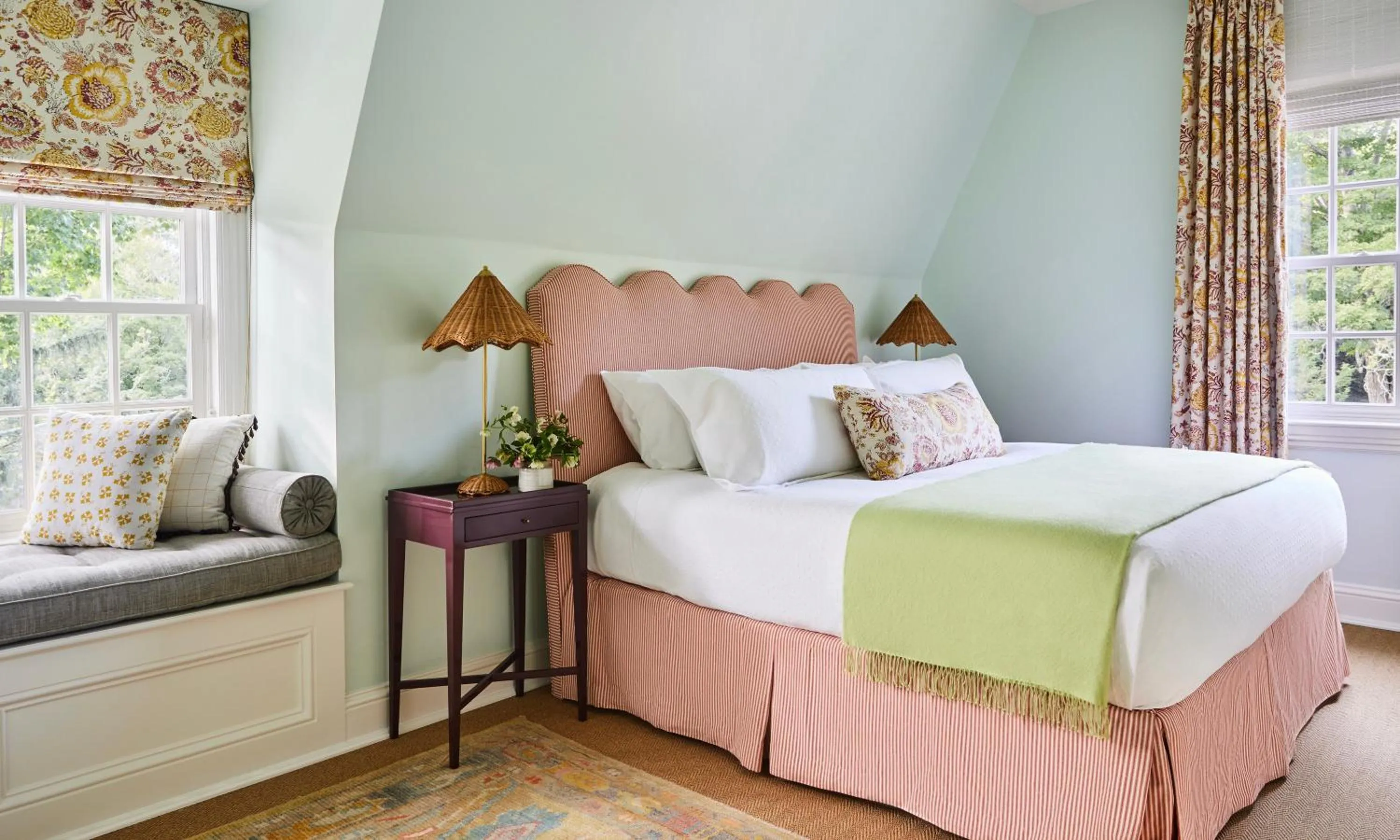 Bed in The Mayflower Inn & Spa, Auberge Collection