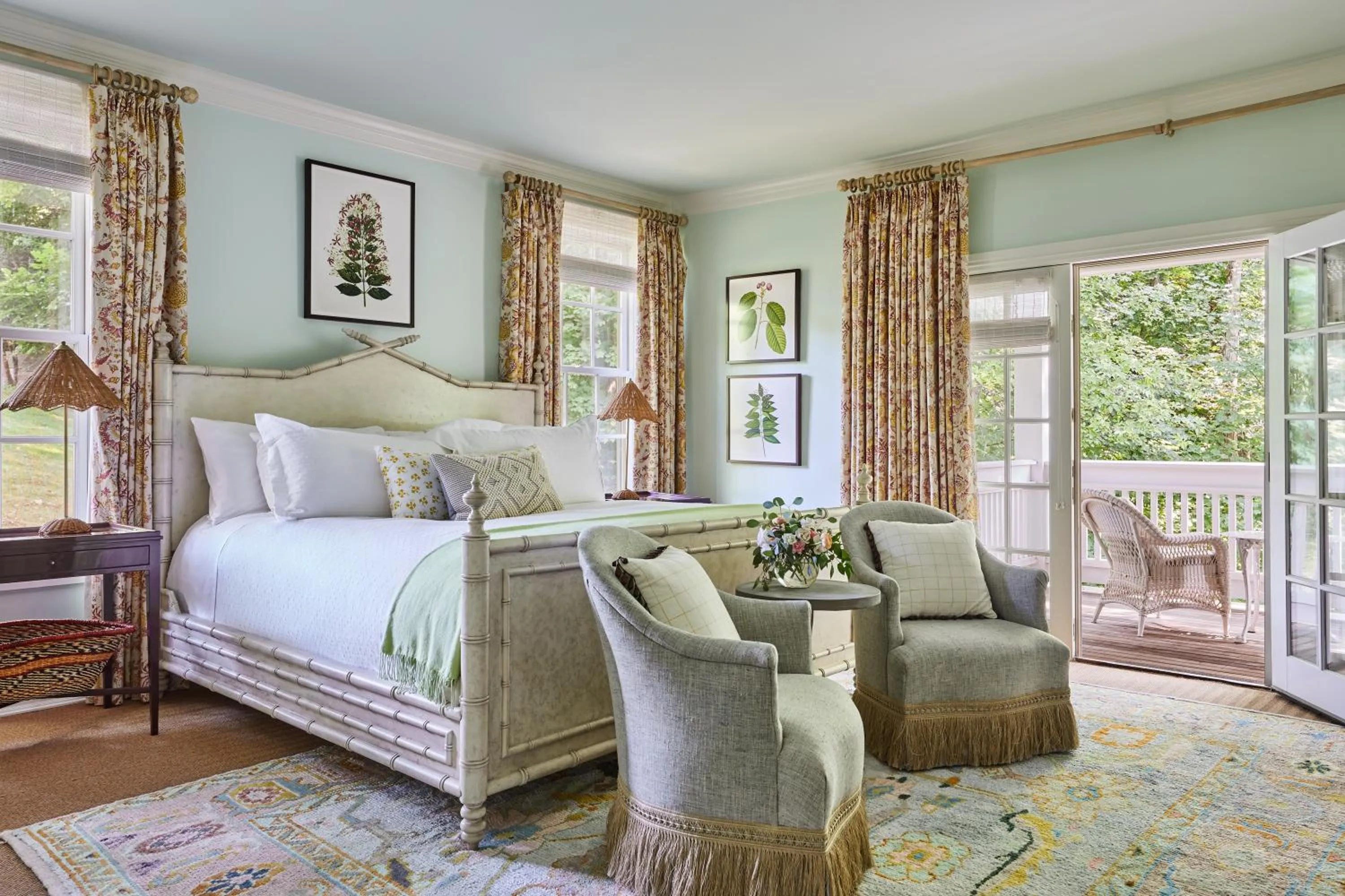 Bed in The Mayflower Inn & Spa, Auberge Collection