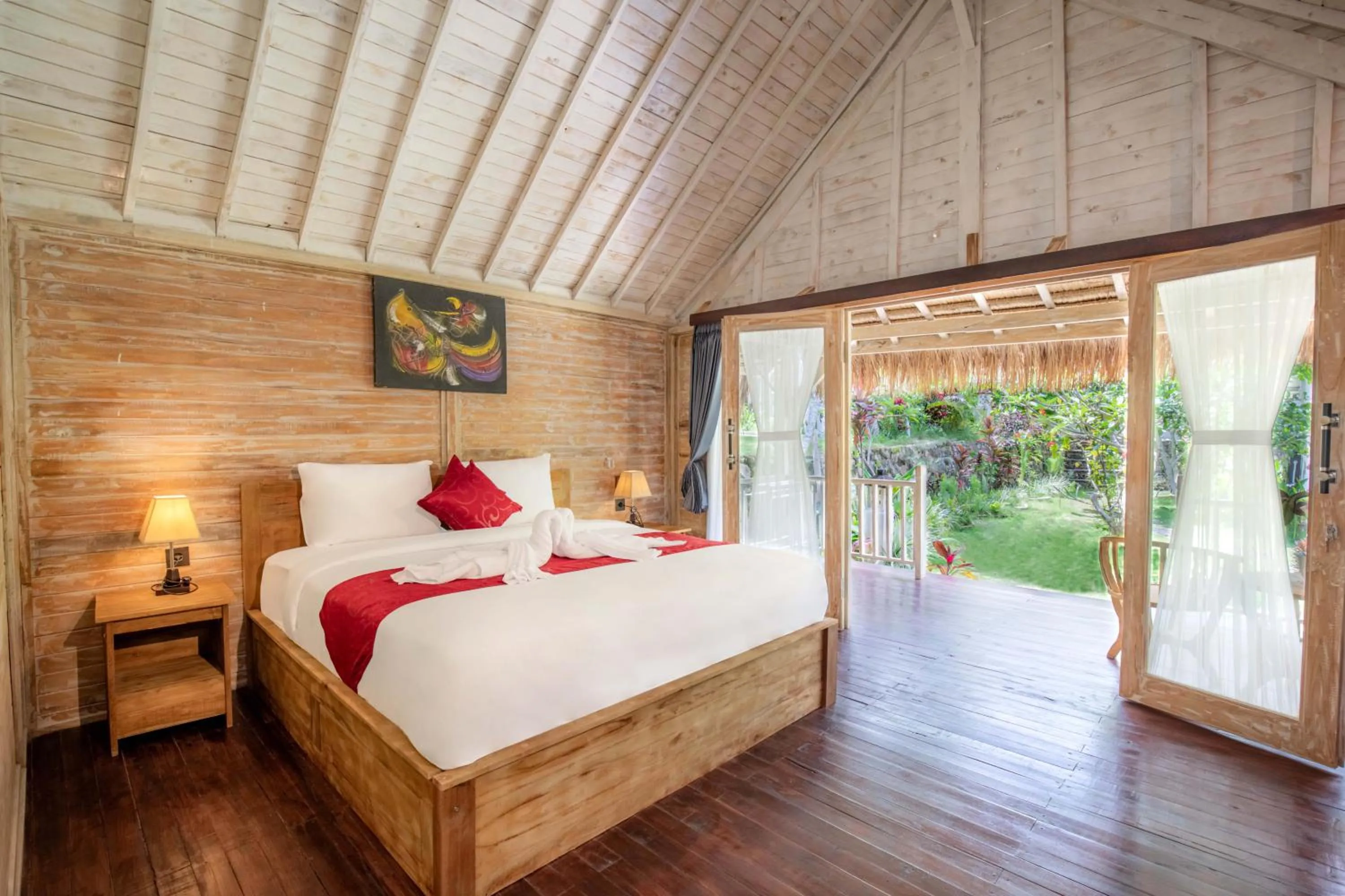 Photo of the whole room, Bed in Bhavana Cottage