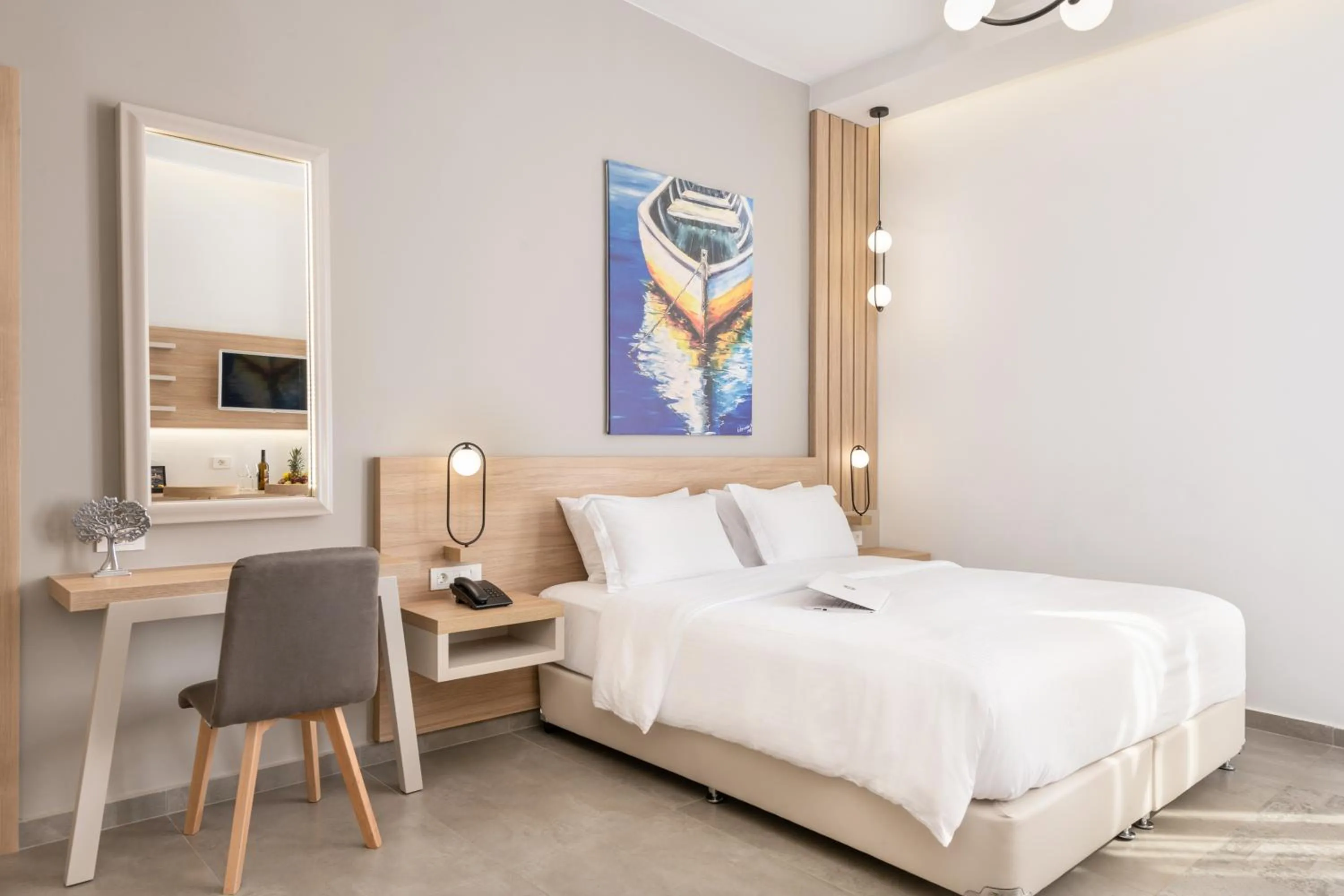 Bed in Epavli Boutique Hotel