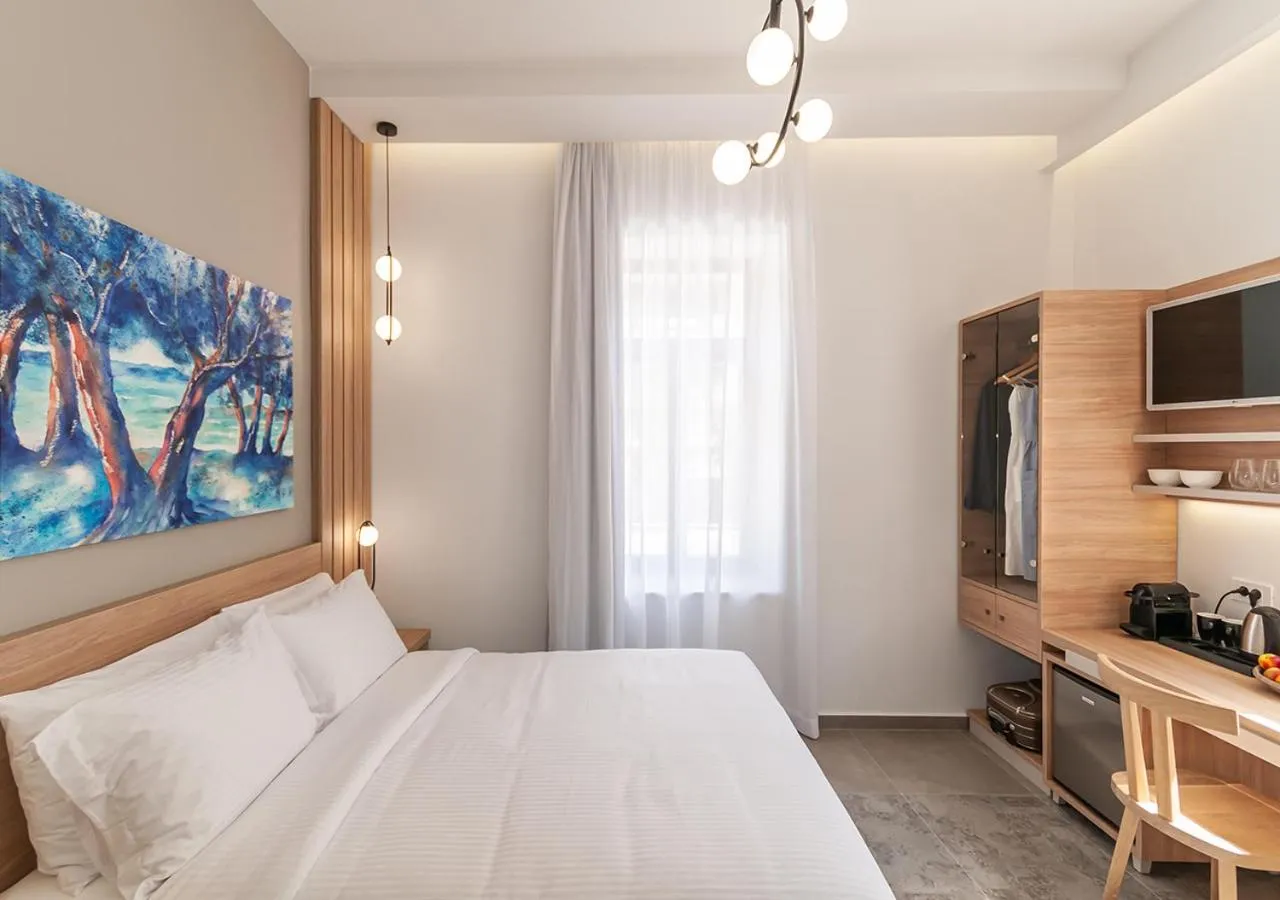 Bed in Epavli Boutique Hotel