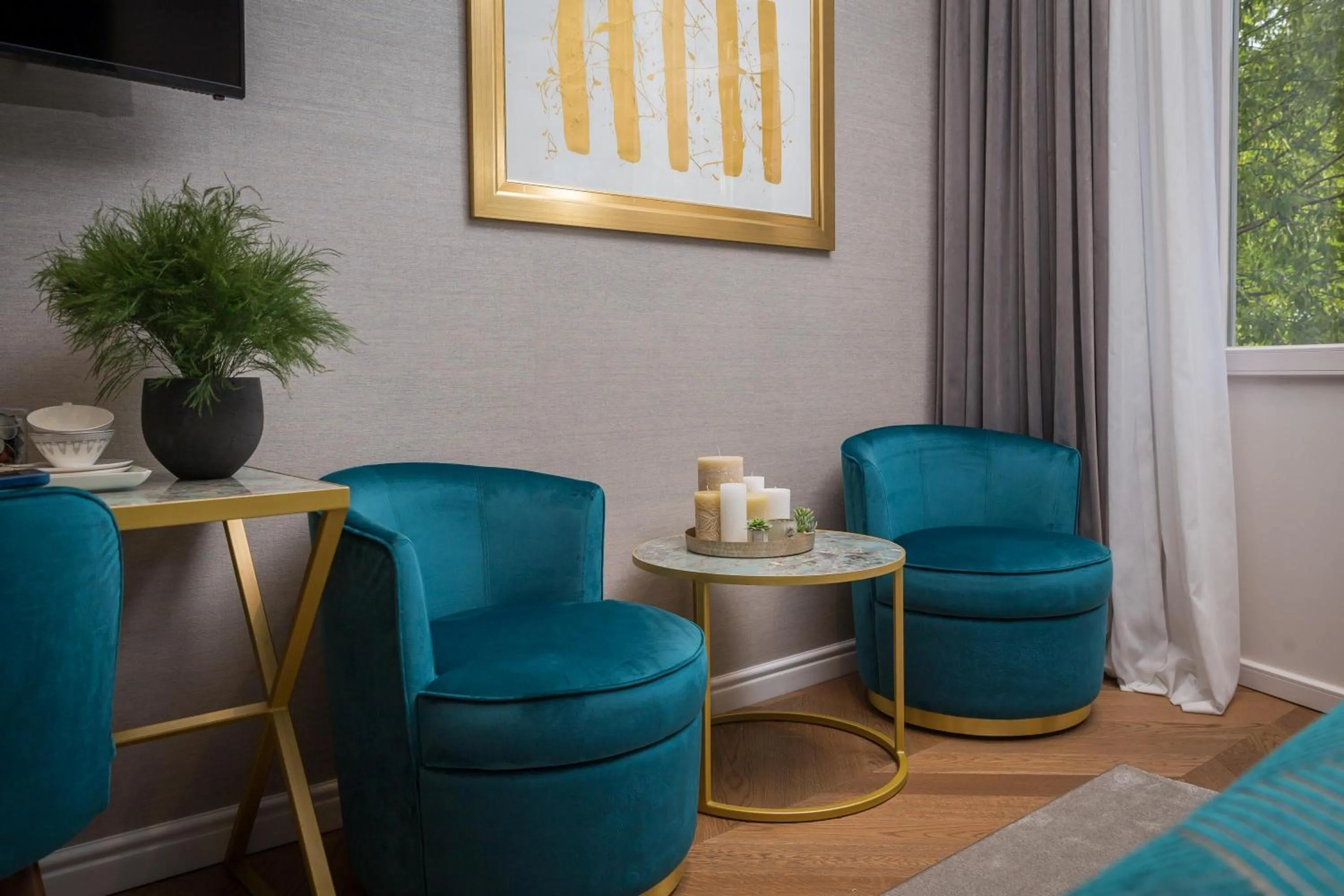 Seating area in Five Elements Luxury Rooms