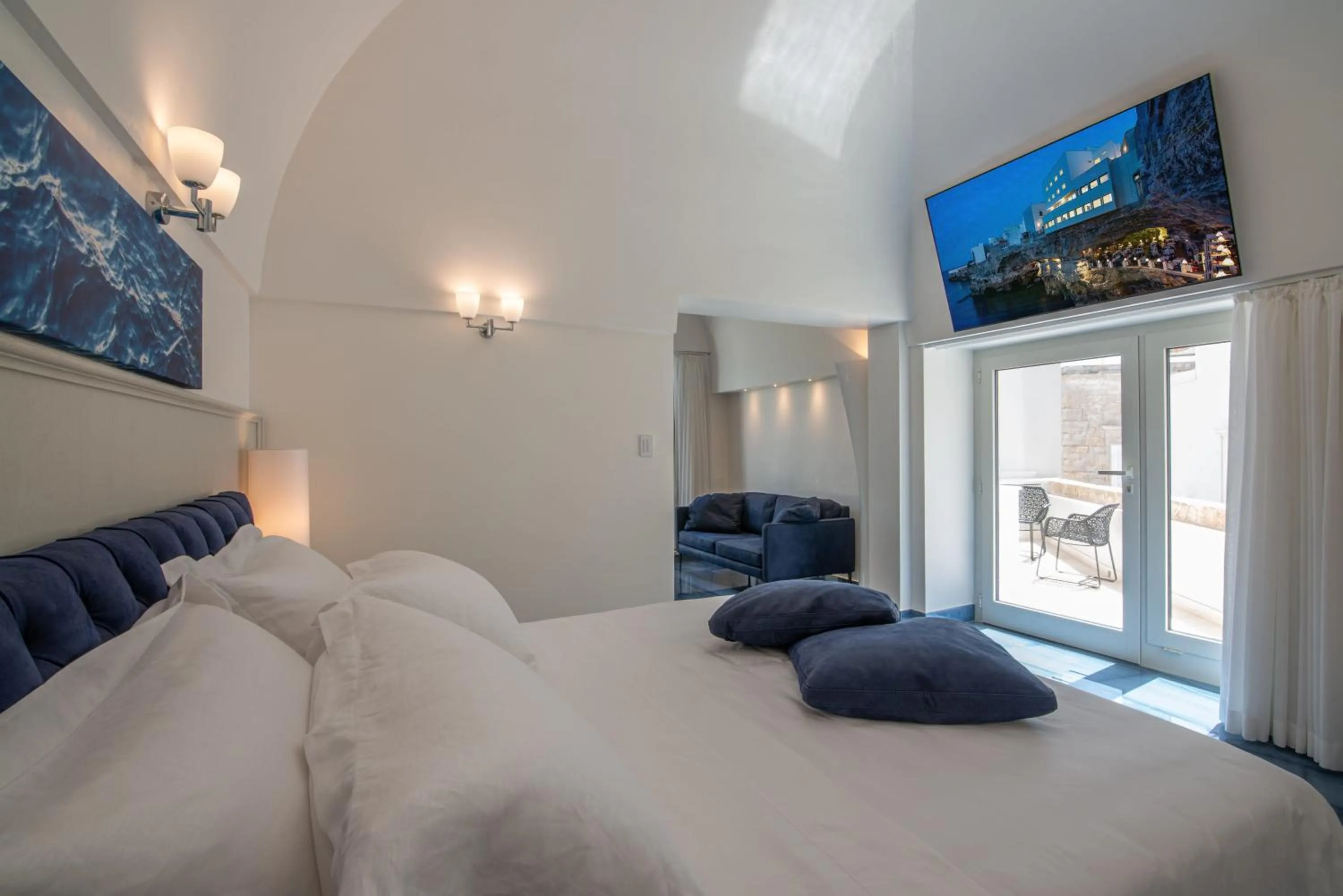 Bed in Hotel Grotta Palazzese