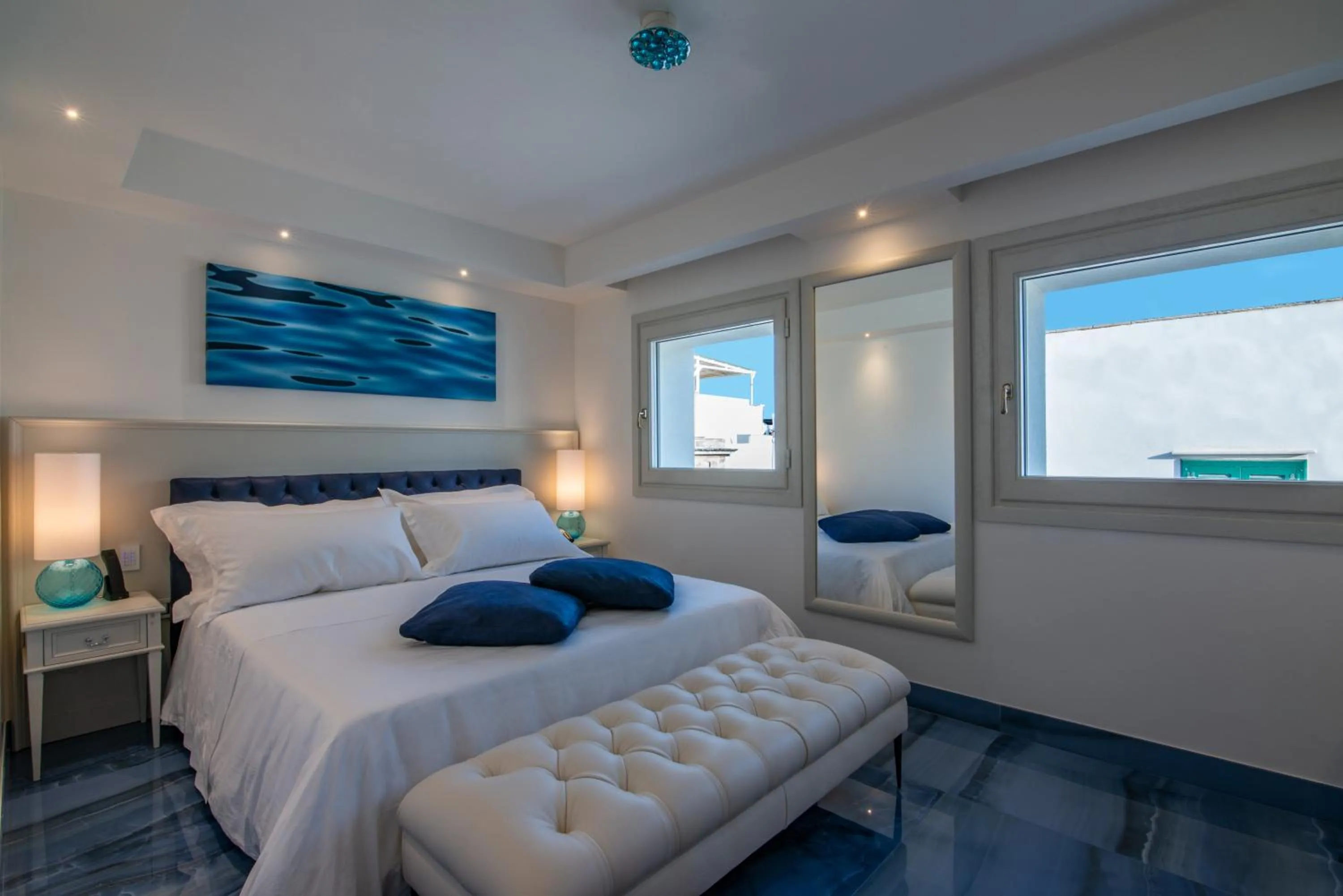 Bed in Hotel Grotta Palazzese