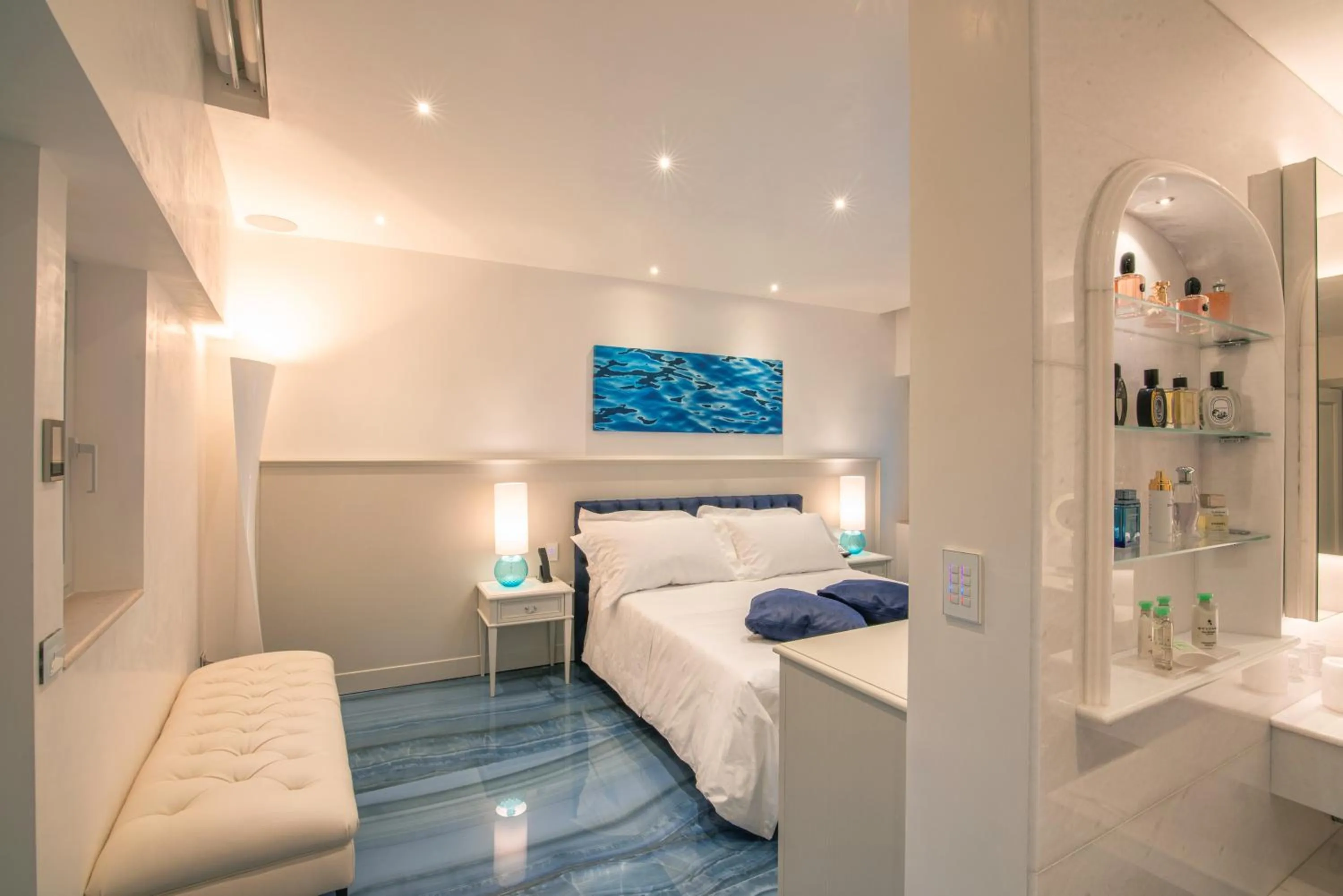 Bed in Hotel Grotta Palazzese