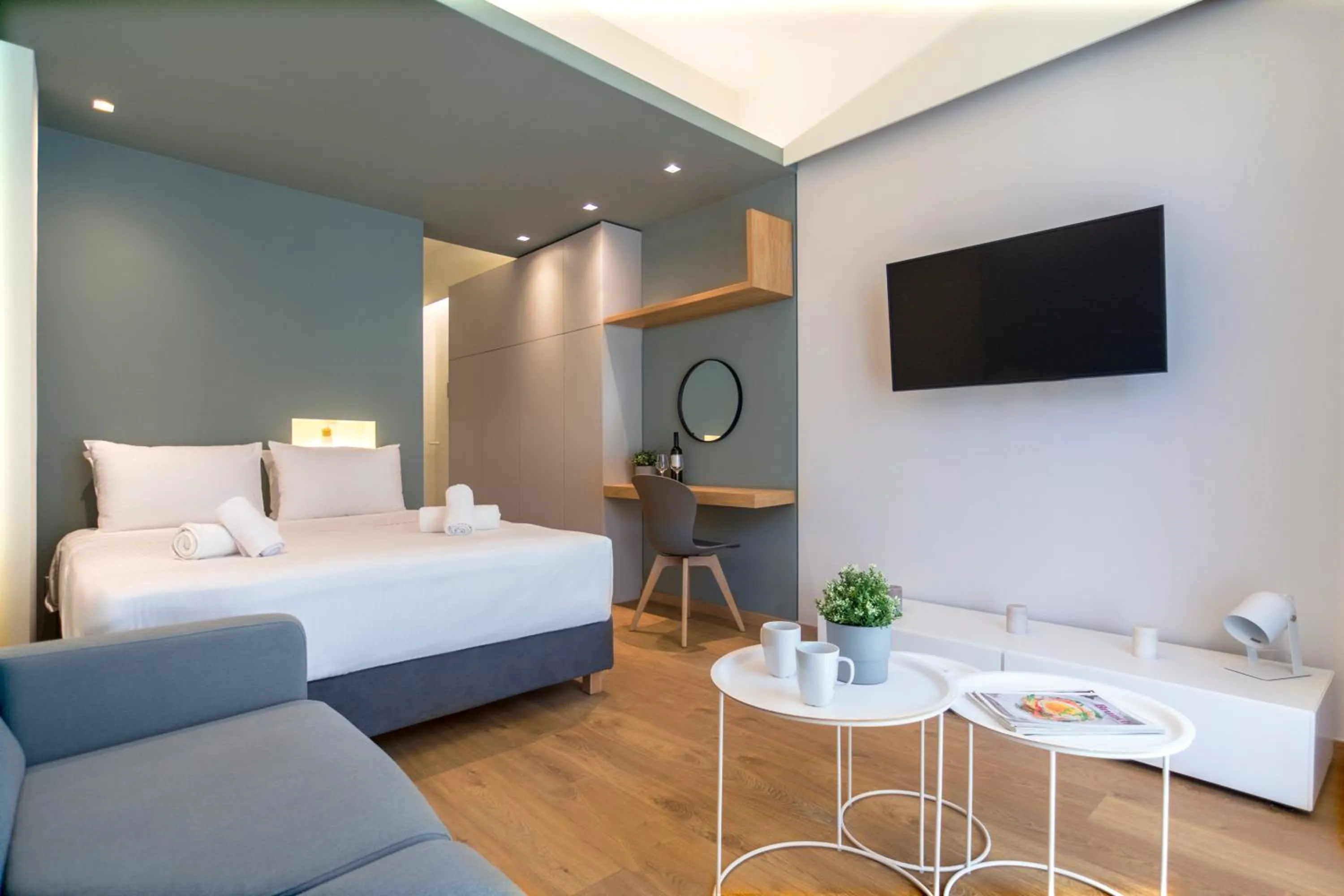 Photo of the whole room, Bed in Kolokotroni Lofts Syntagma