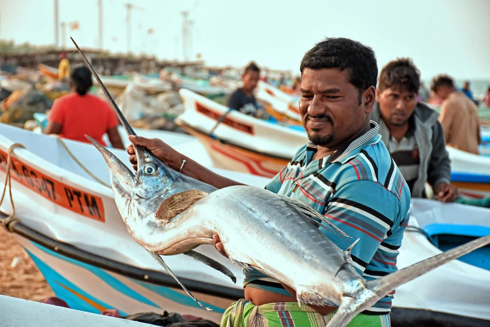 People in Melheim Beach Kalpitiya