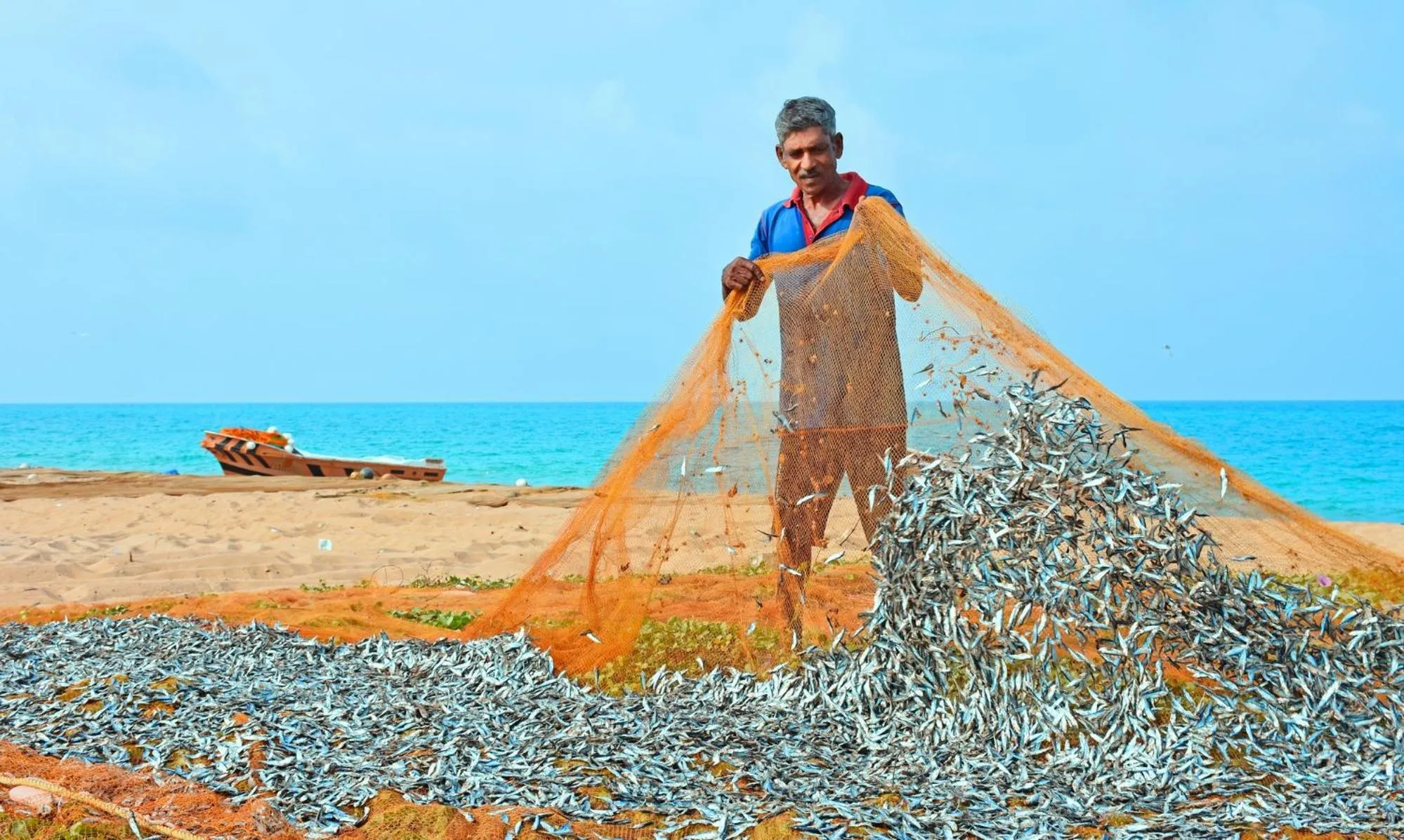 Fishing in Melheim Beach Kalpitiya