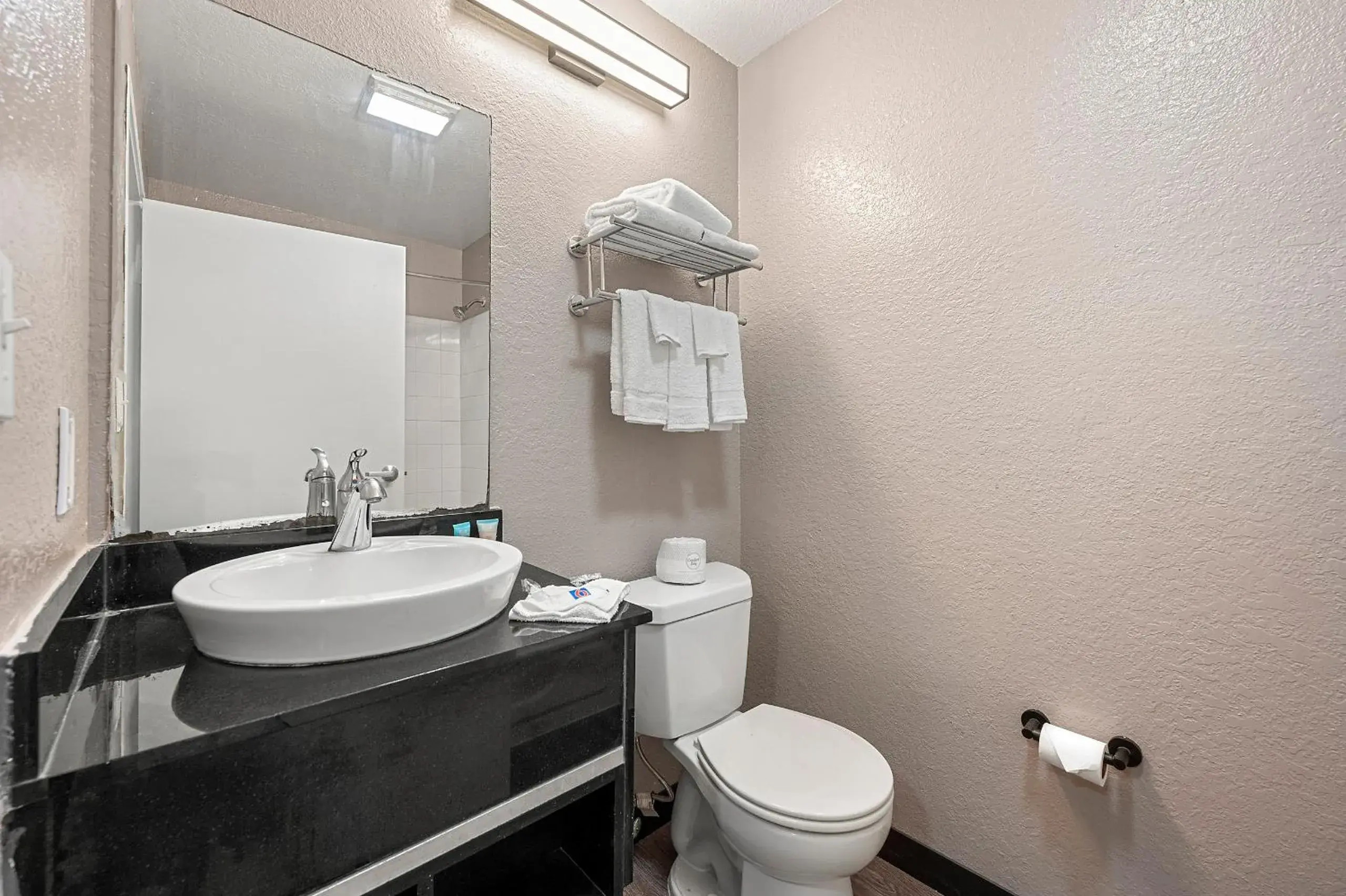 Bathroom in Studio 6-Roswell, GA - Atlanta Bathroom in Studio 6-Roswell, GA - Atlanta