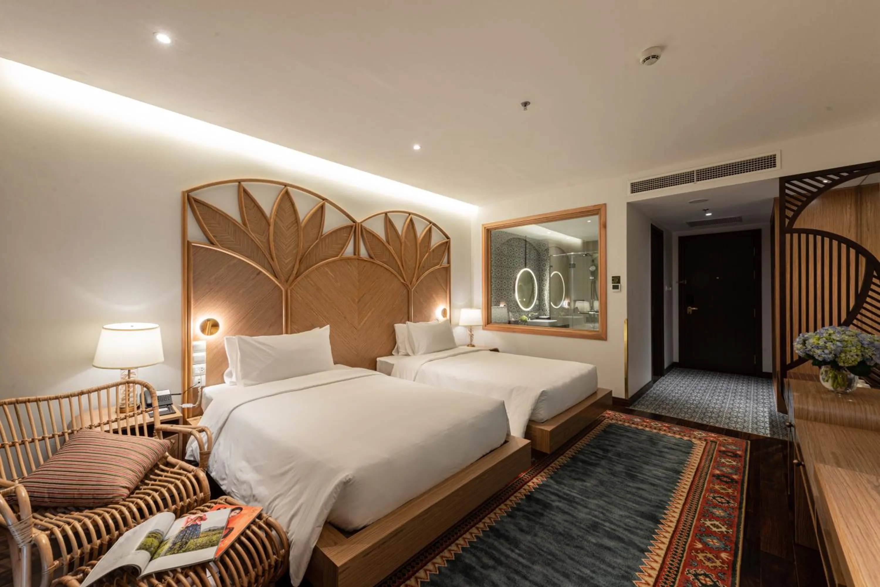 Bed in KK Sapa Hotel