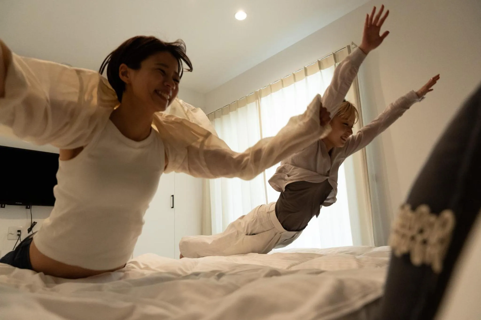 Bed in Jacuzzi Terrace Okinawa IMS