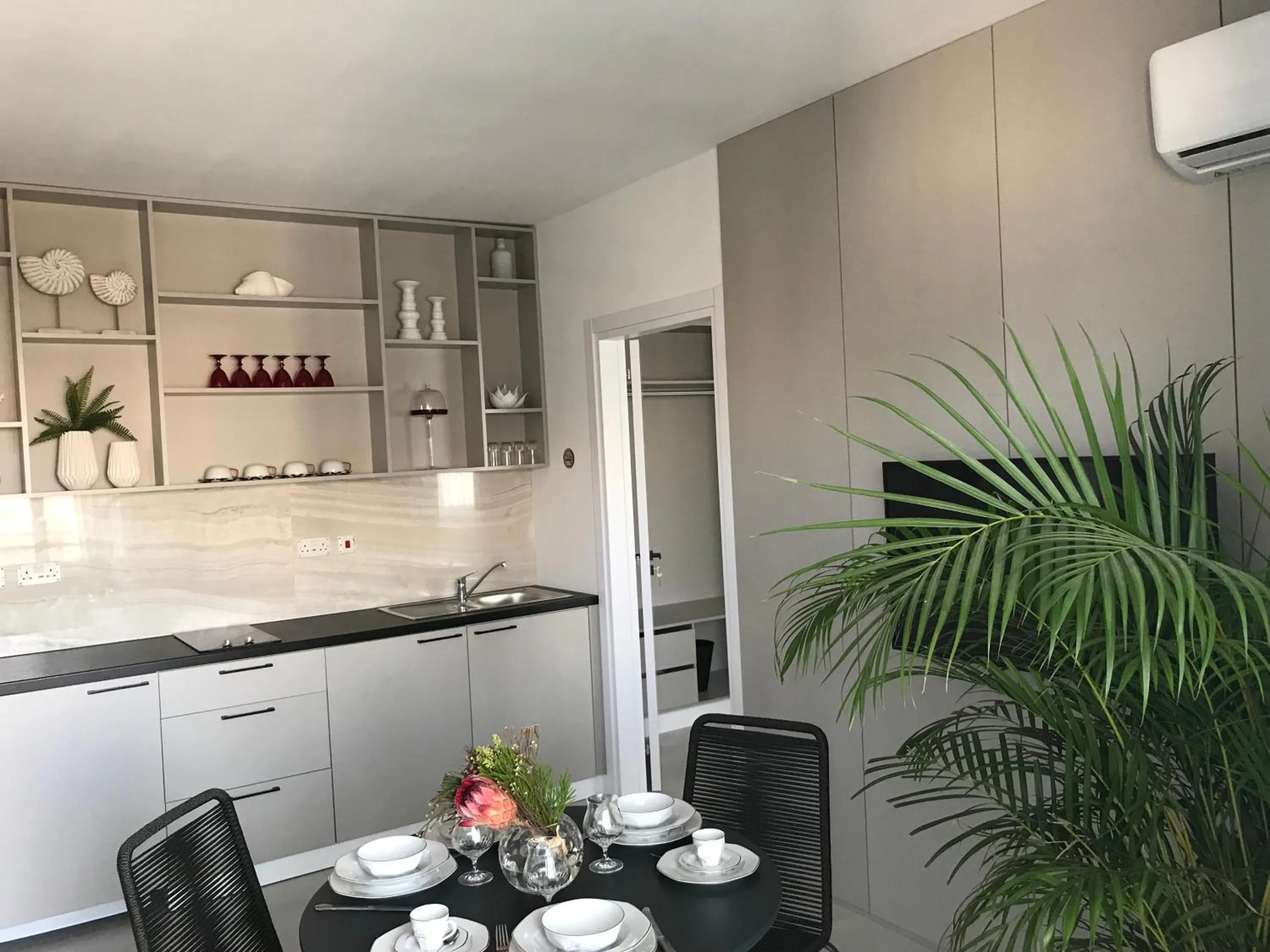 Kitchen or kitchenette in Levante Holiday Apartments