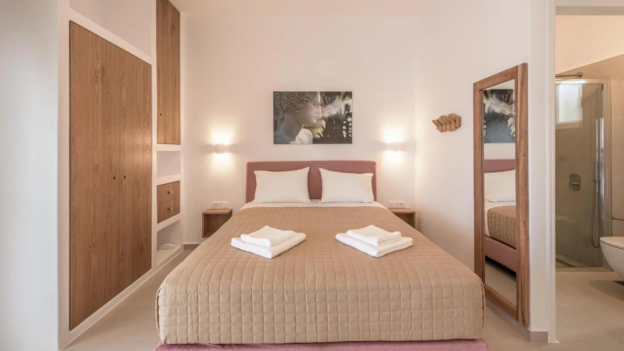 Bed in Giourgas Studios & Apartments