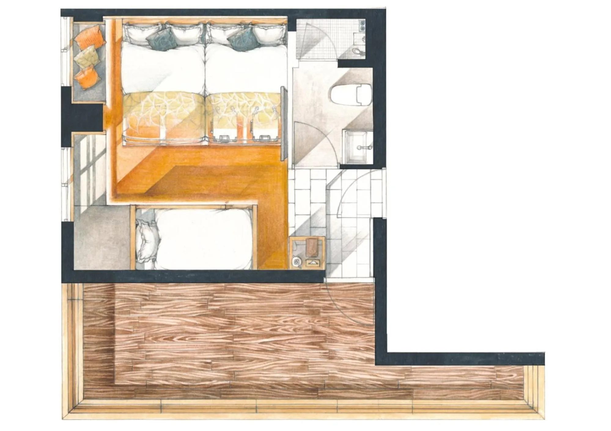 Photo of the whole room in Sakura Cross Hotel Ueno Okachimachi