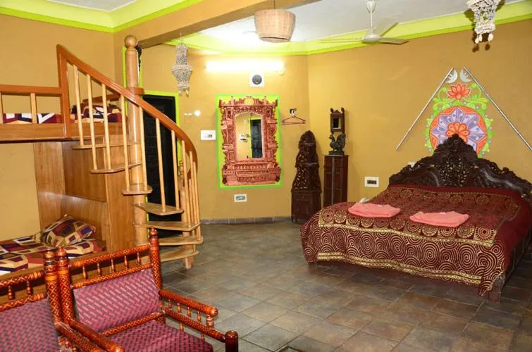 Bed in Nakhrali Dhani Resort