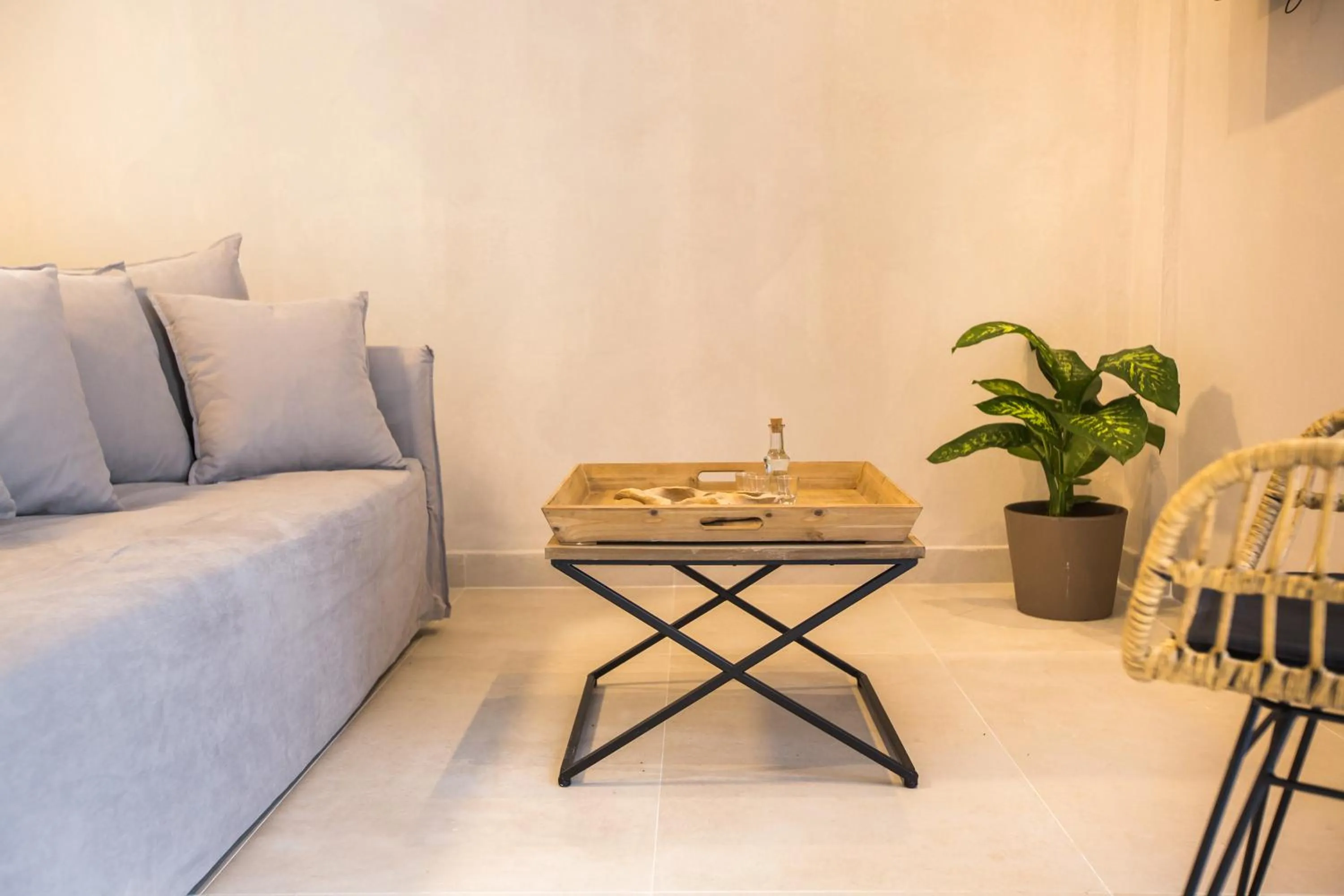 Seating area in Calmare suites