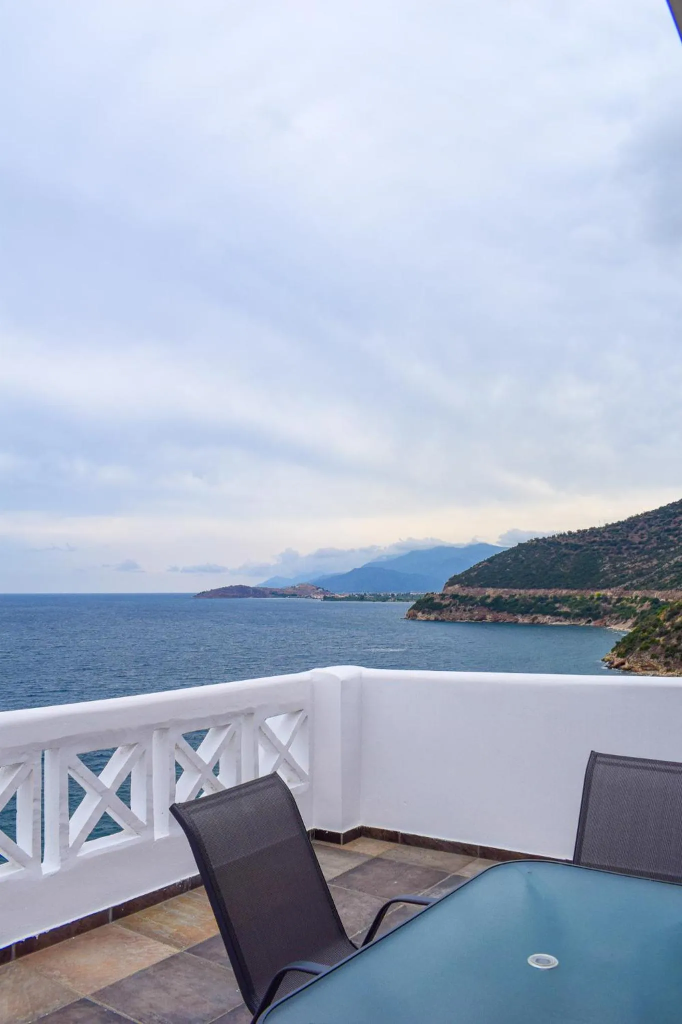 Balcony/Terrace in Muses seaside Villas
